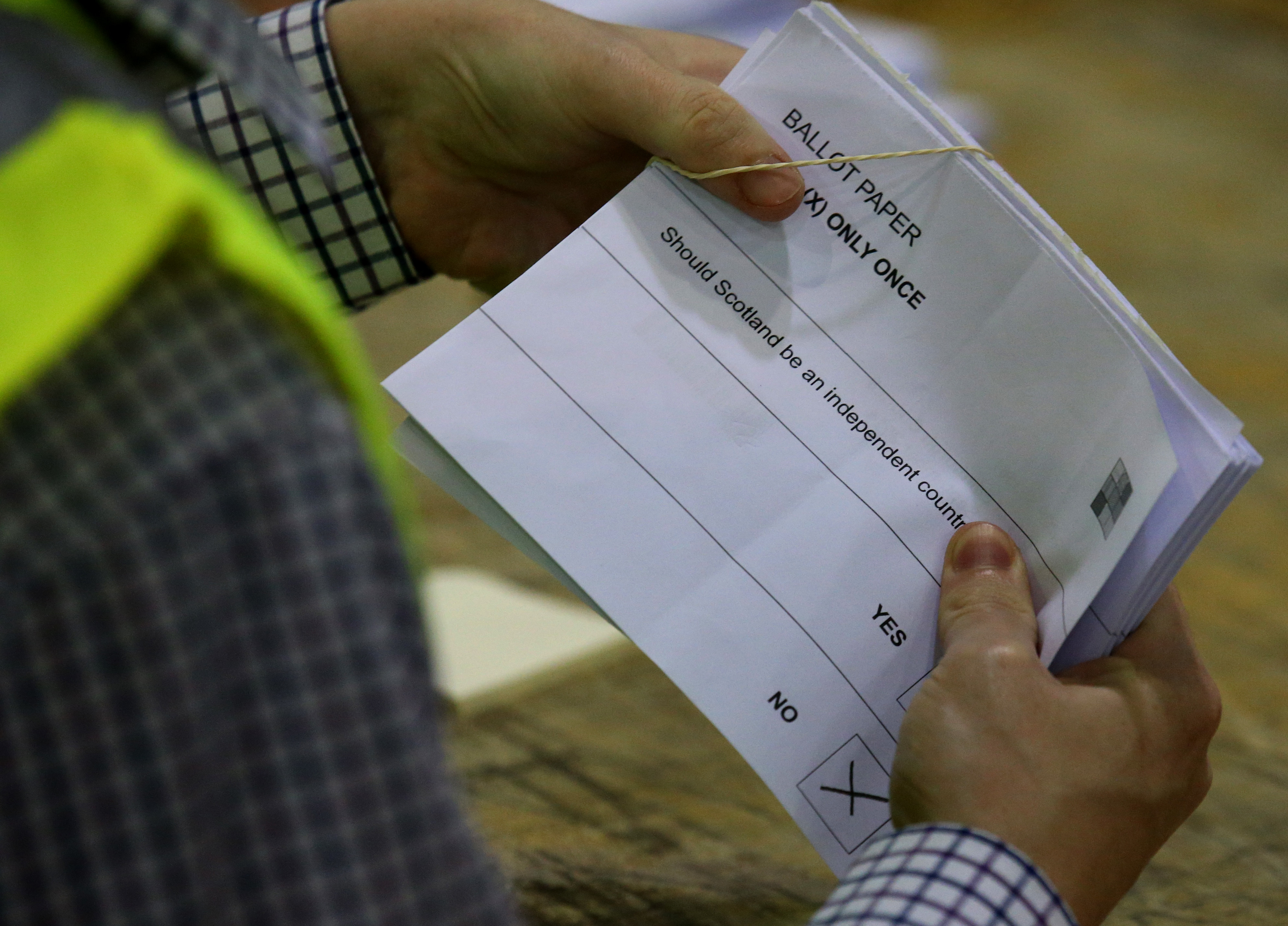 Independence referendum ballot papers