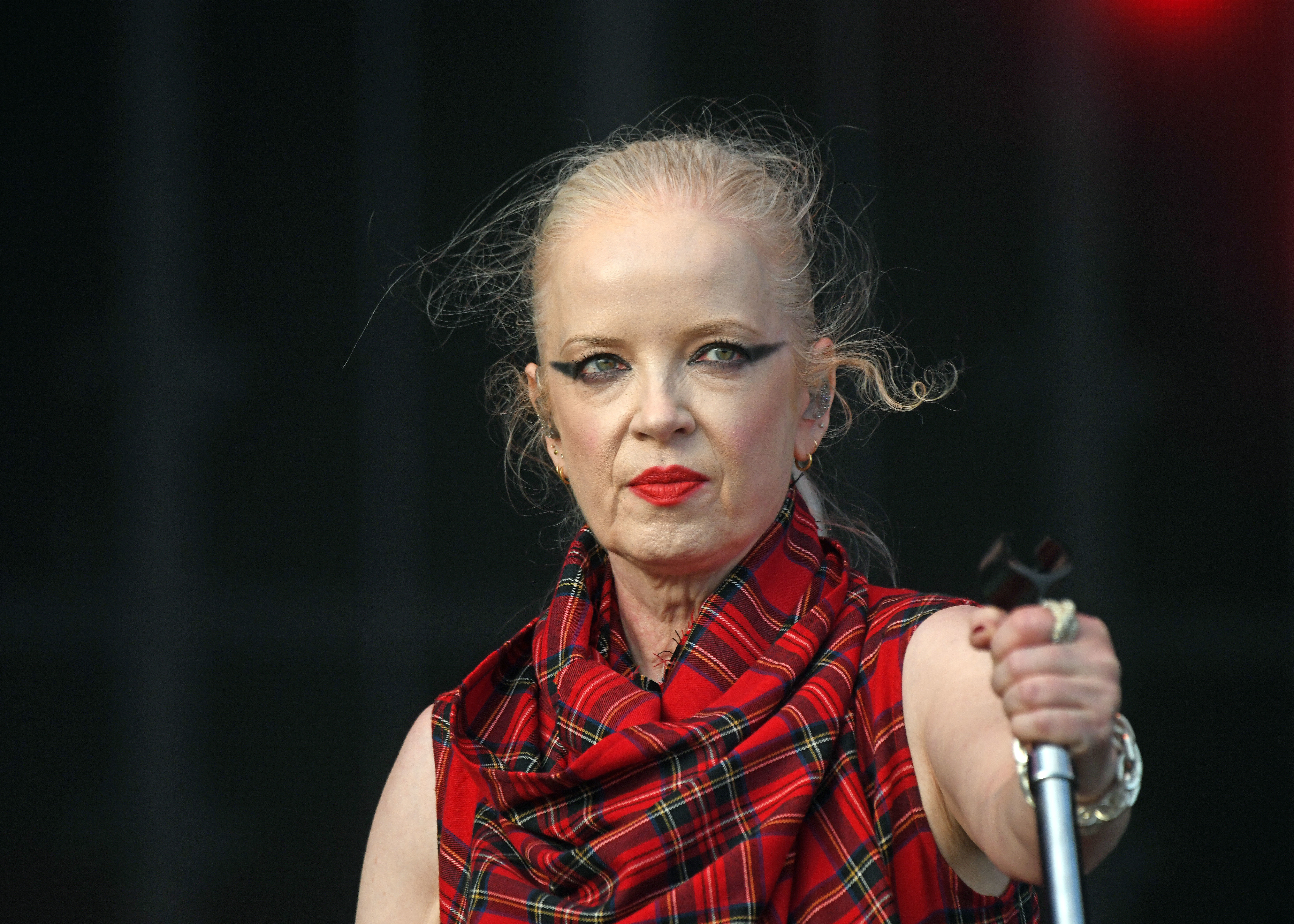 Garbage singer Shirley Manson on stage