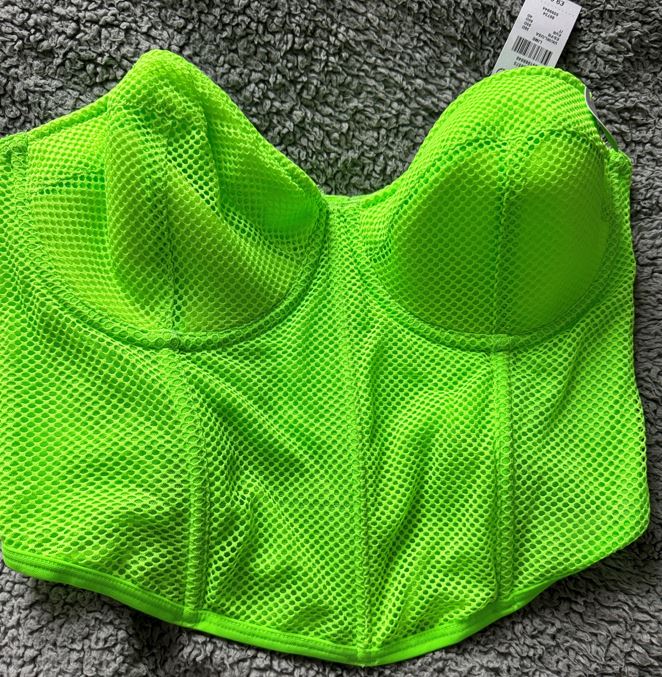 Lime green woman's crop top