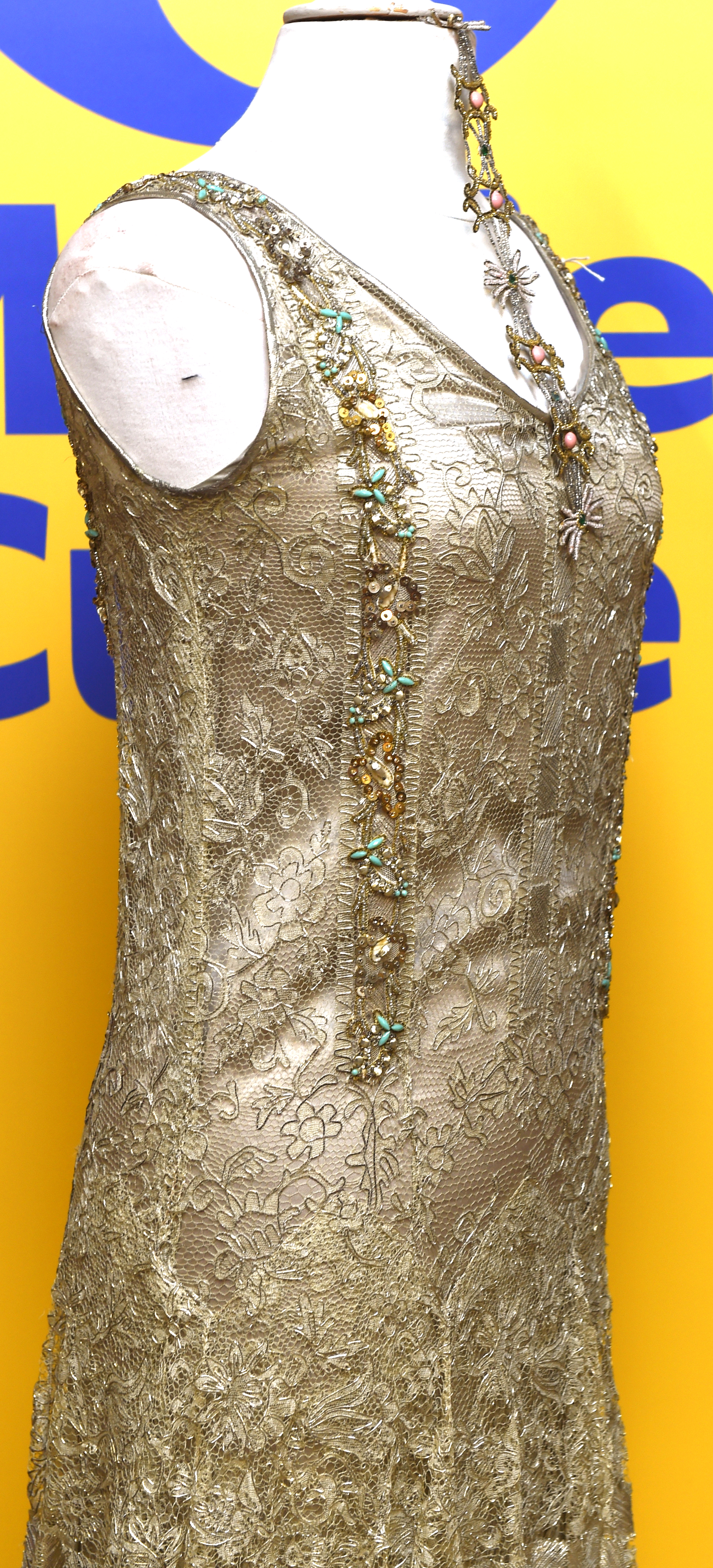 Lady Edith's gold dress