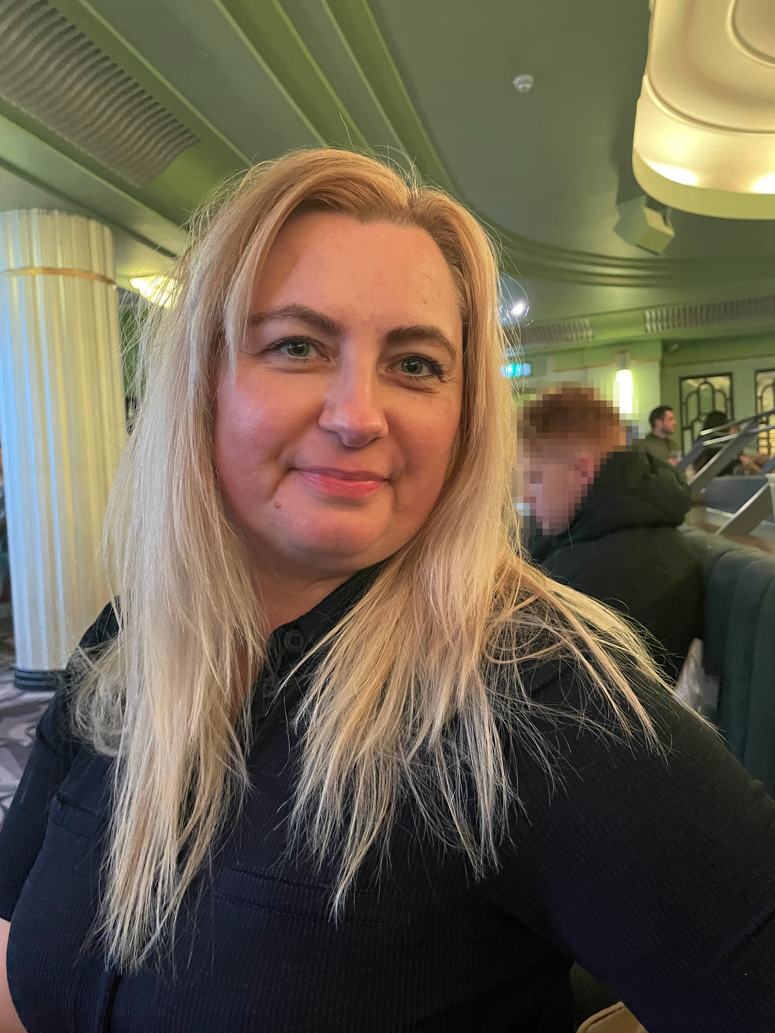 Gabriella Kranyik at a restaurant