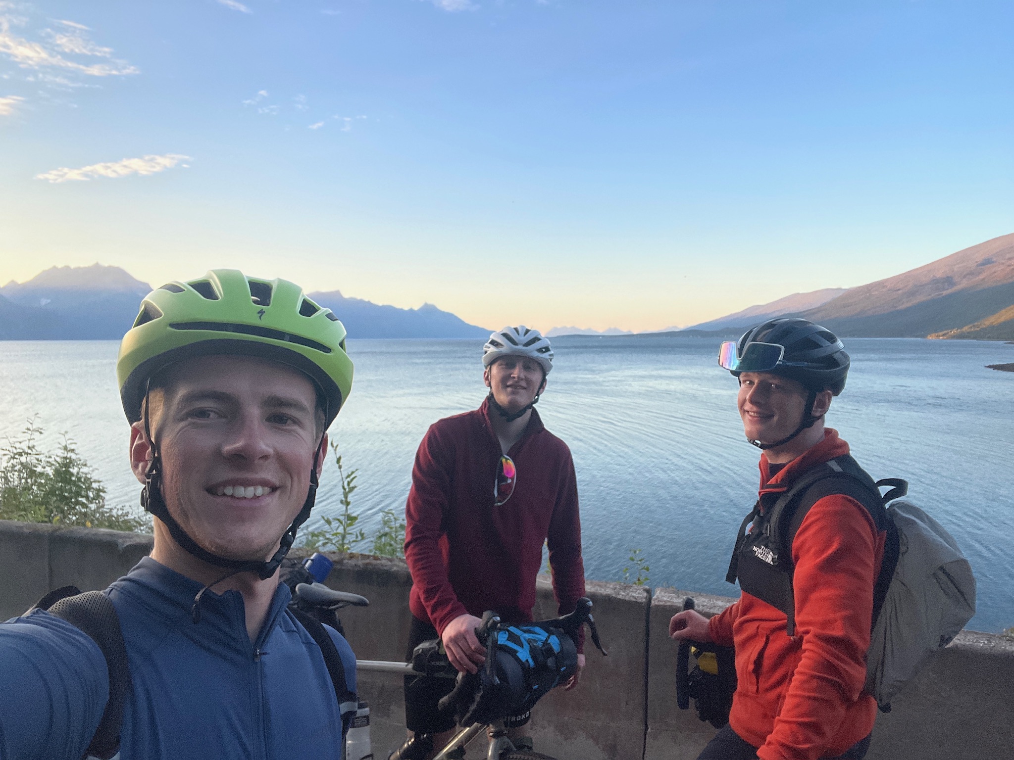 The trio cycled 3,000km from the south to north of Norway (Ed Watson/University of Bristol/PA)