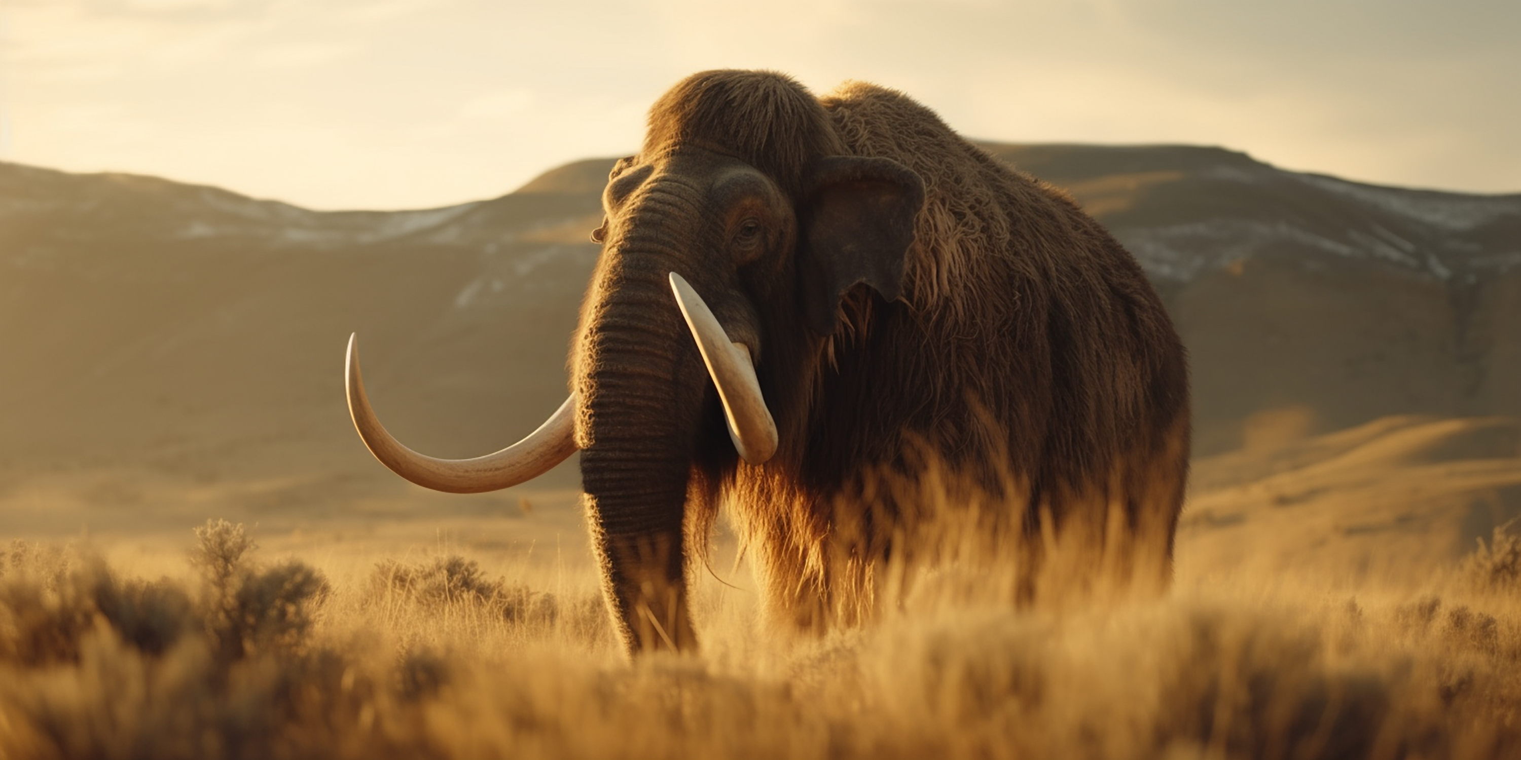 An artist's impression of the woolly mammoth