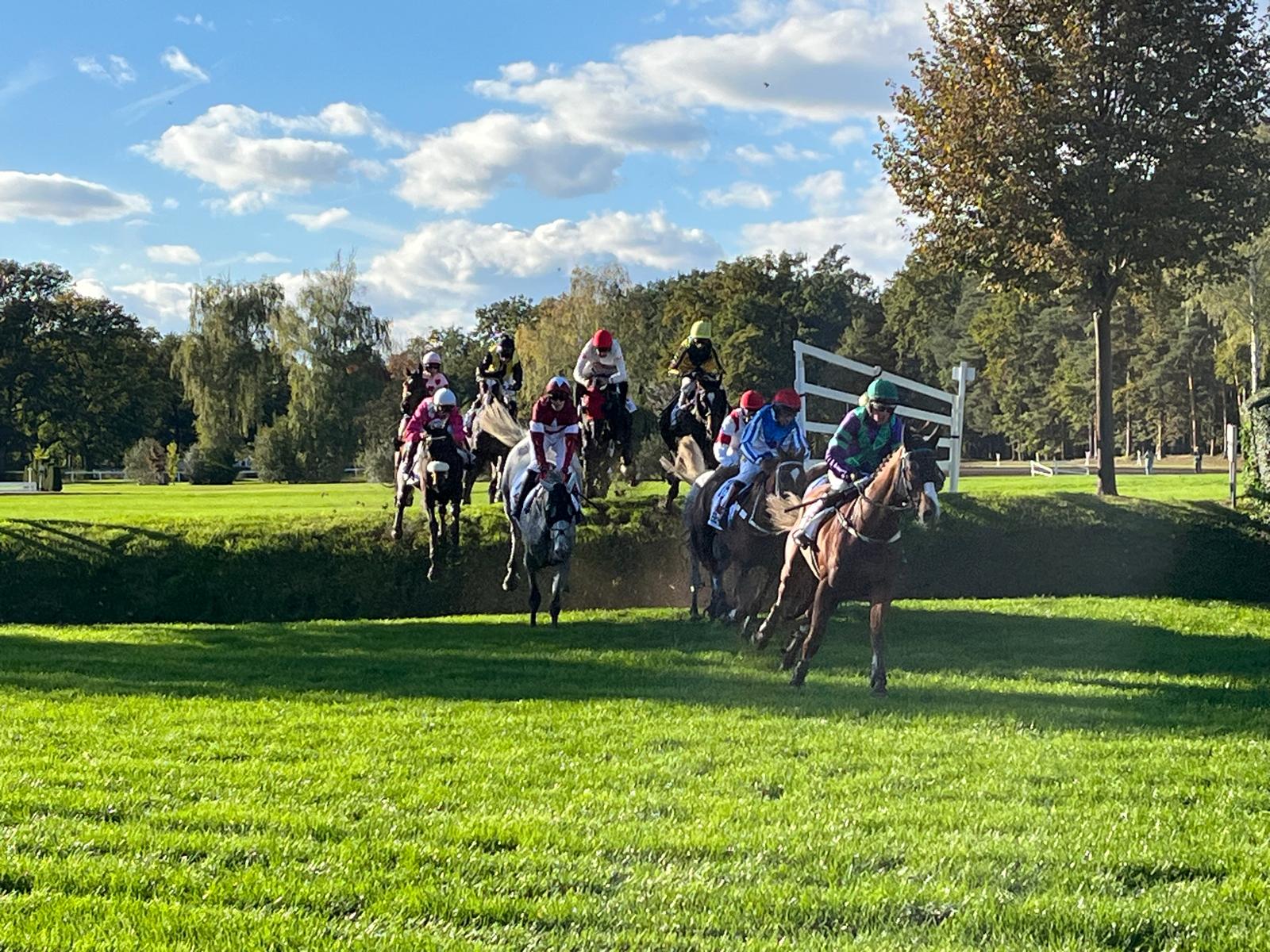 Coko Beach (grey) in action at Pardubice 