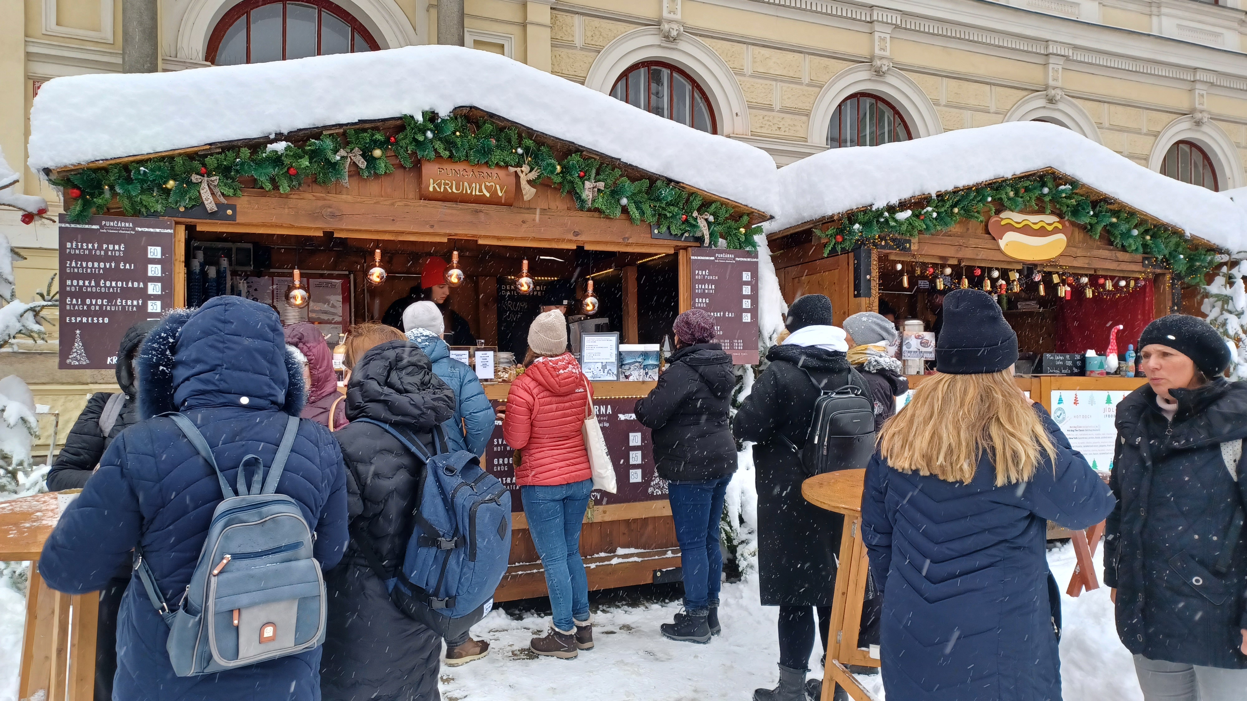 Warming drinks at Cesky Krumlov (Josie Clarke/PA)