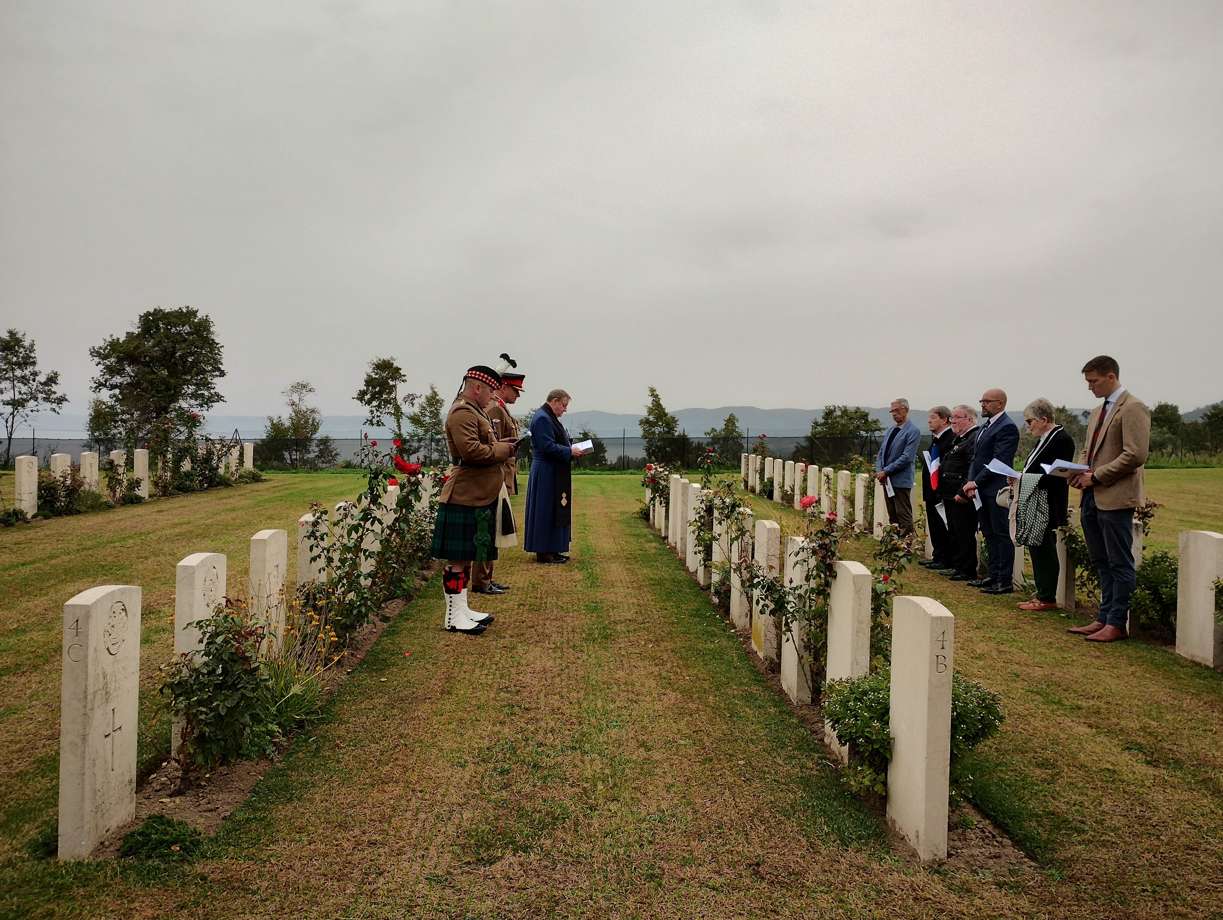 Rededication ceremony for the grave of Private George Ewan