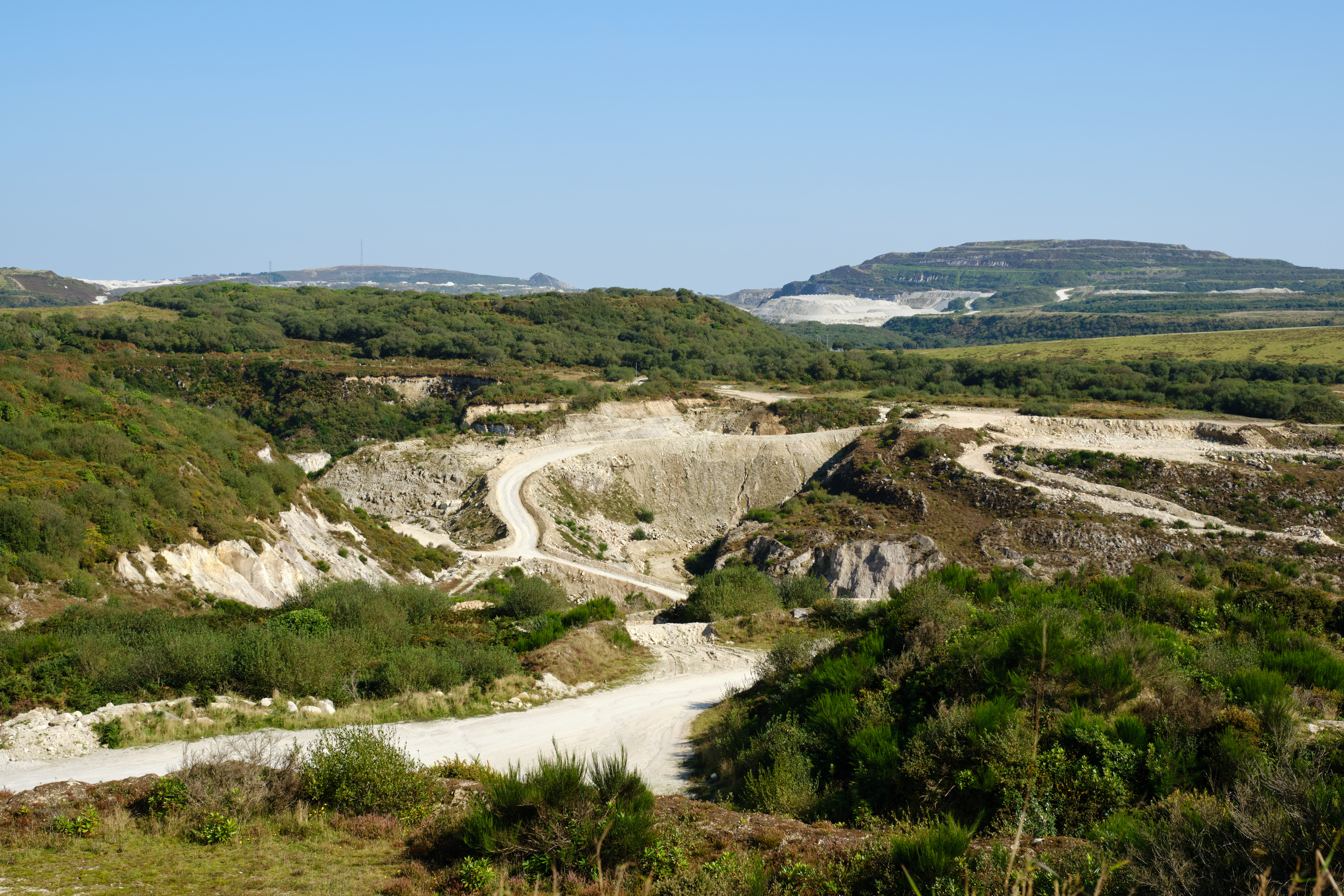 A view of the Trelavour pit where the lithium is being extracted