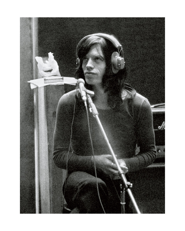 Mick Jagger in the studio