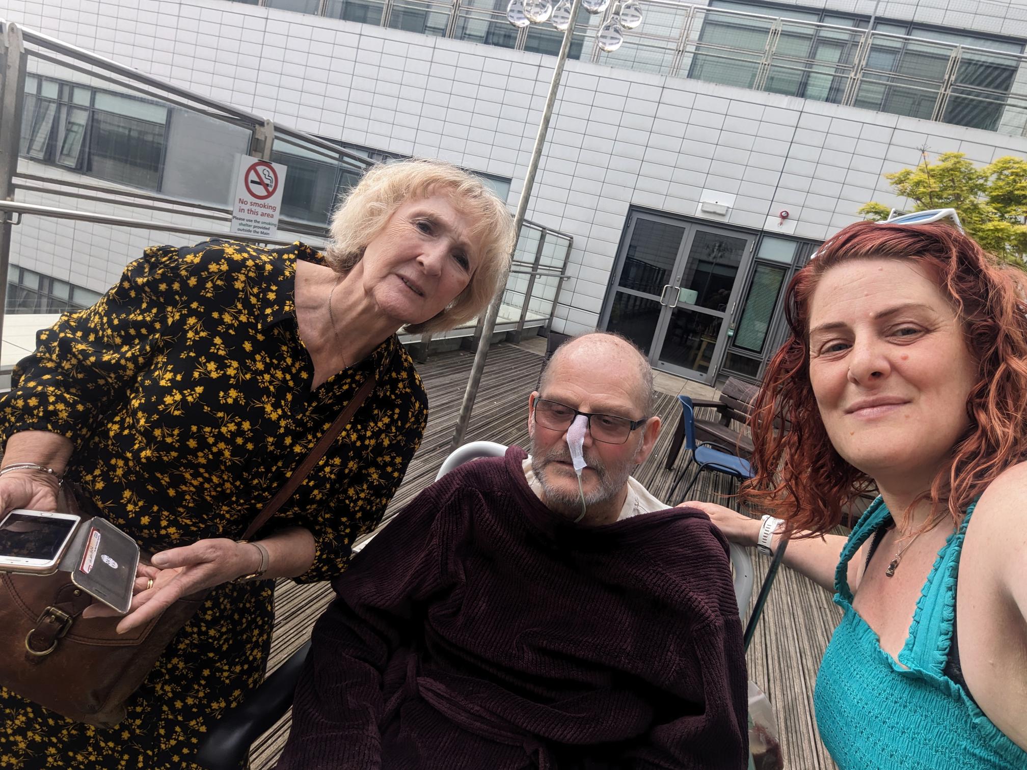 Stephanie Field pictured with her parents Christine and Paul Halstead 