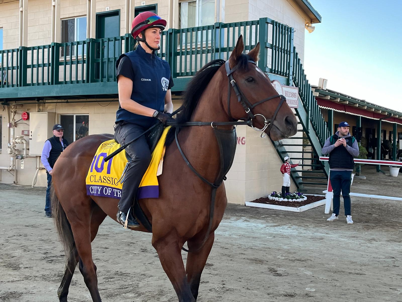 City Of Troy looked on great terms with himself at Del Mar on Wednesday