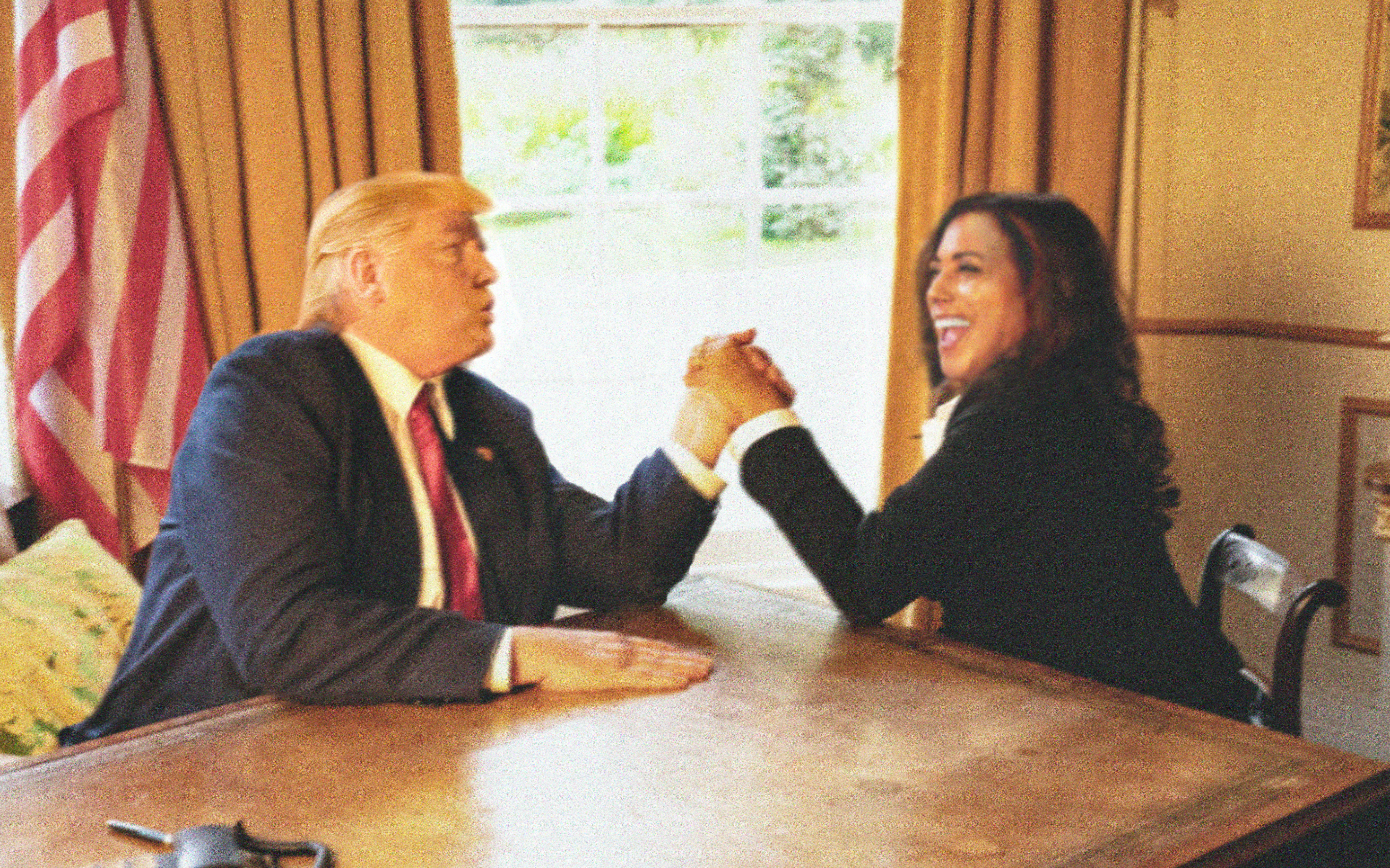 Lookalikes of Kamala Harris and Donald Trump