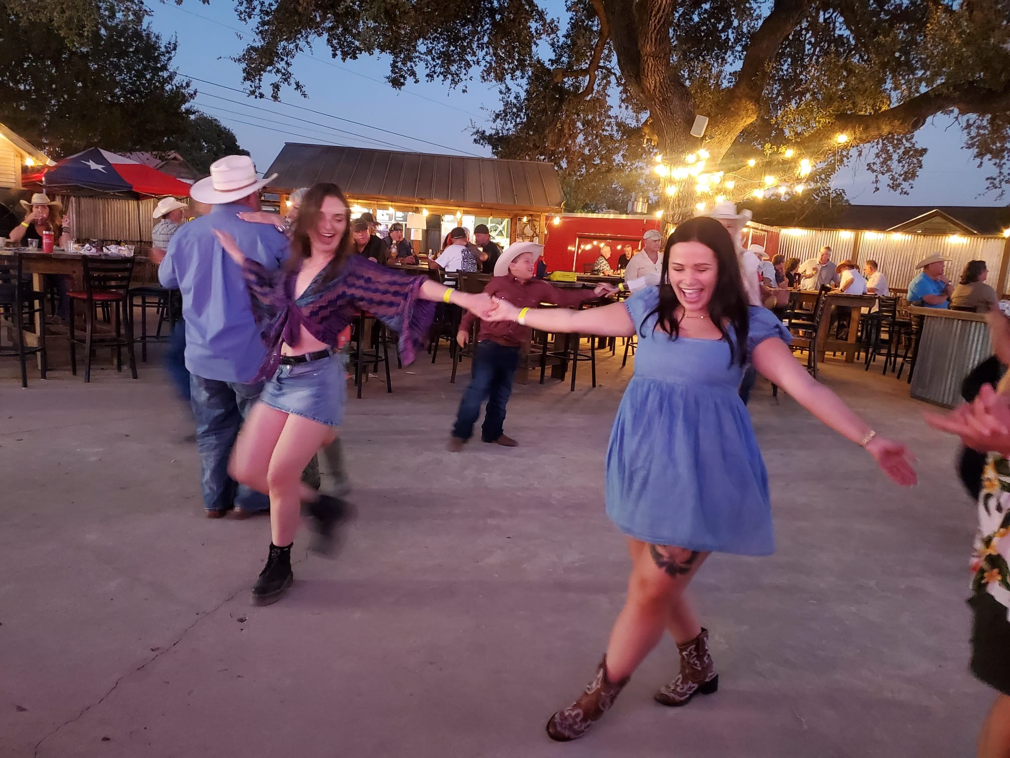 Dancing in the 11th St Cowboy Bar in Bandera, Texas (Naomi Clarke/PA)