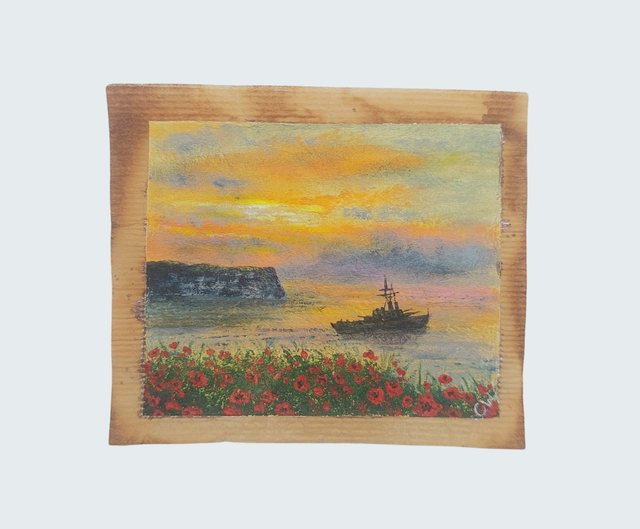 Remembrance Day Artist’s used tea bag paintings pay tribute to fallen