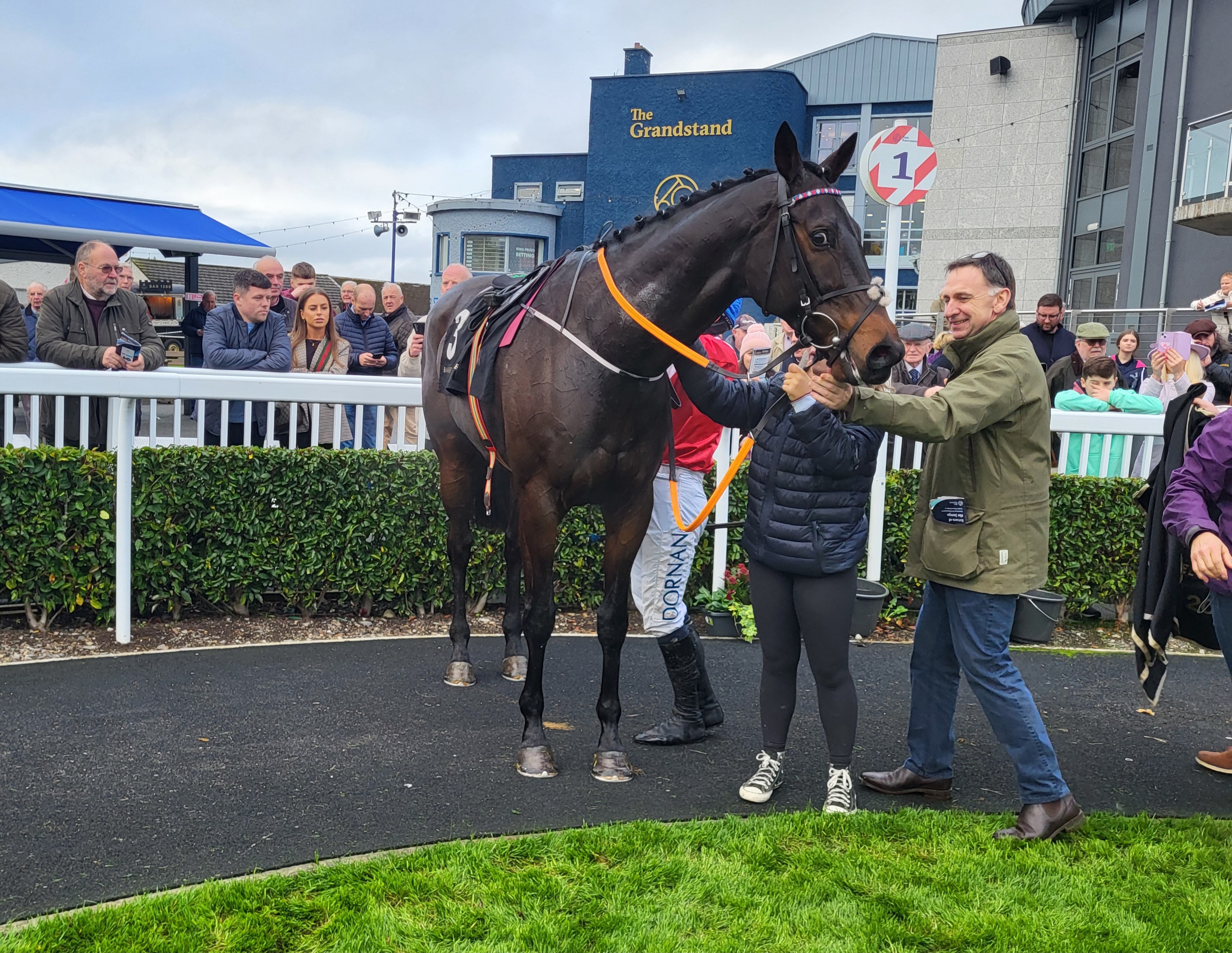 Henry de Bromhead with Quilixios after winning at Naas