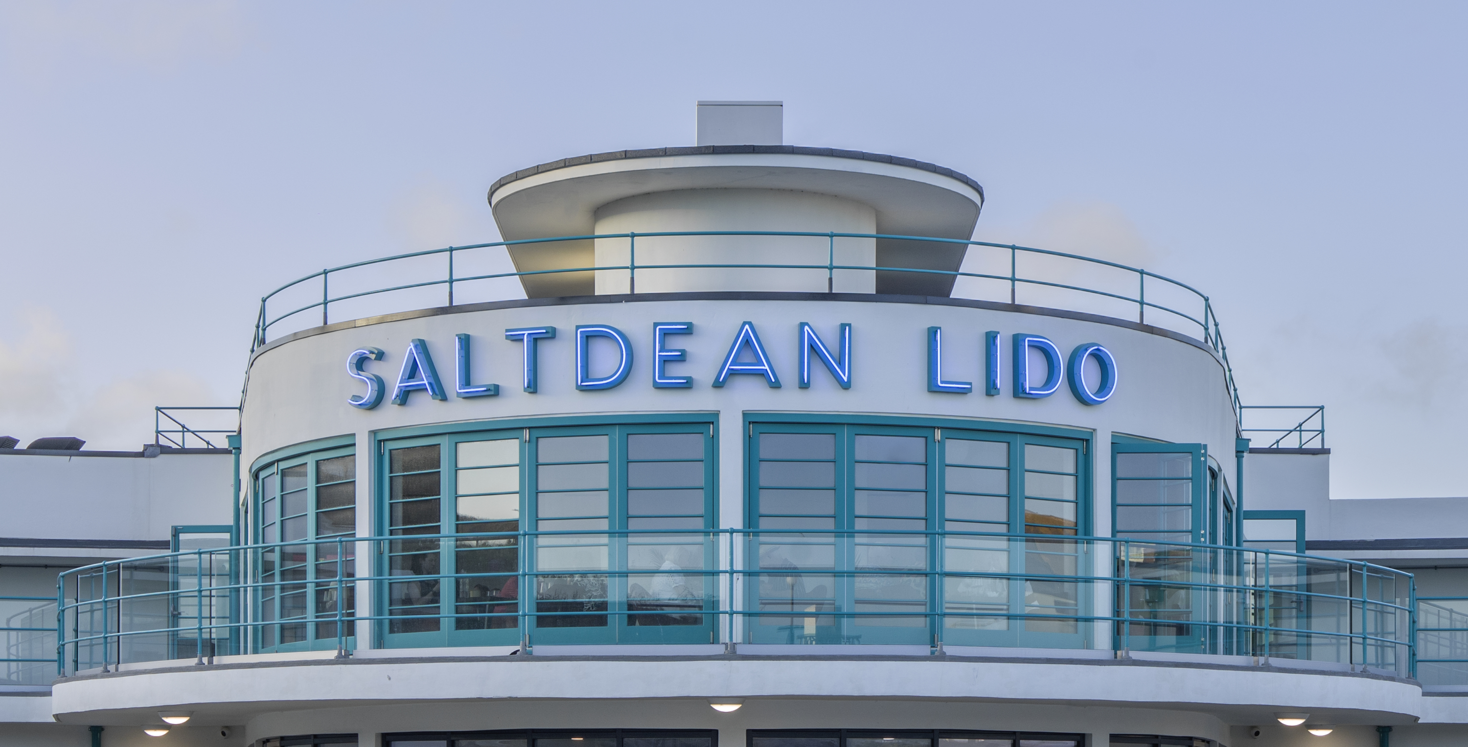 A view of Saltdean Lido, a 1930s building