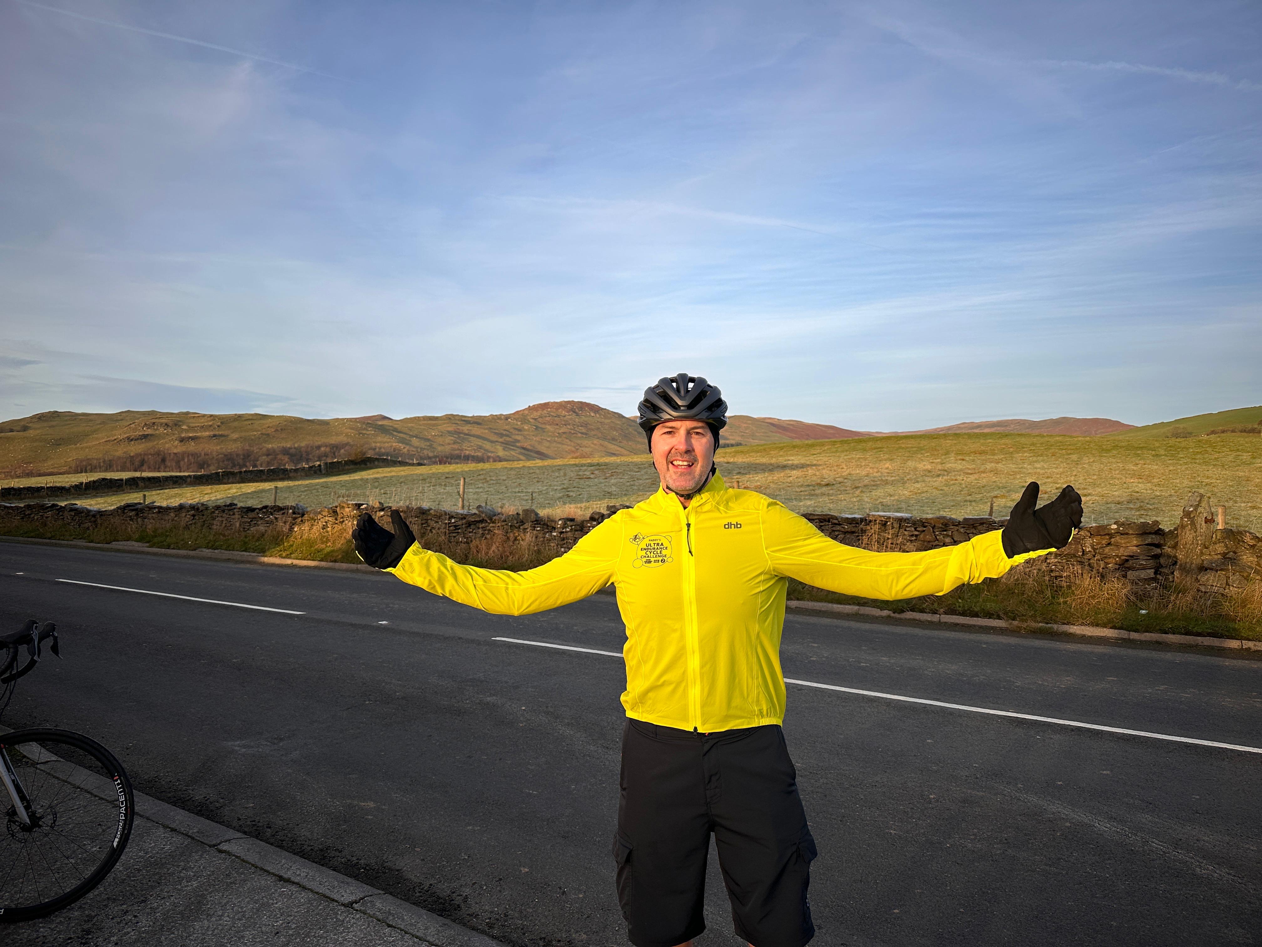 Paddy McGuinness in cycling gear