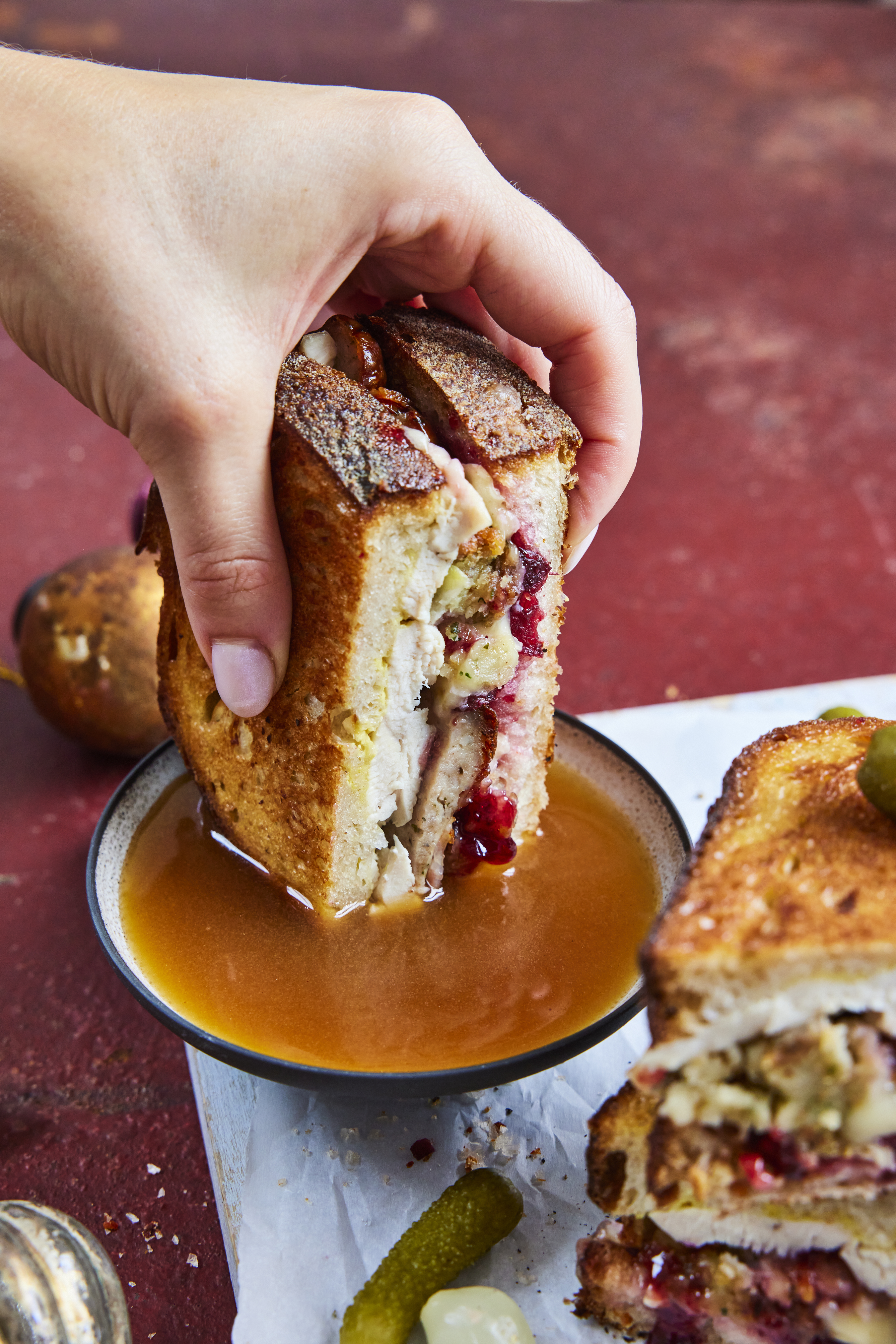 Loaded leftover Christmas toastie