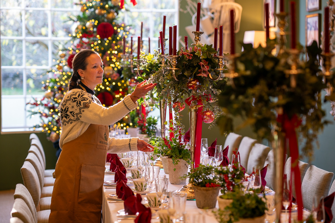 Table decorations at Highgrove