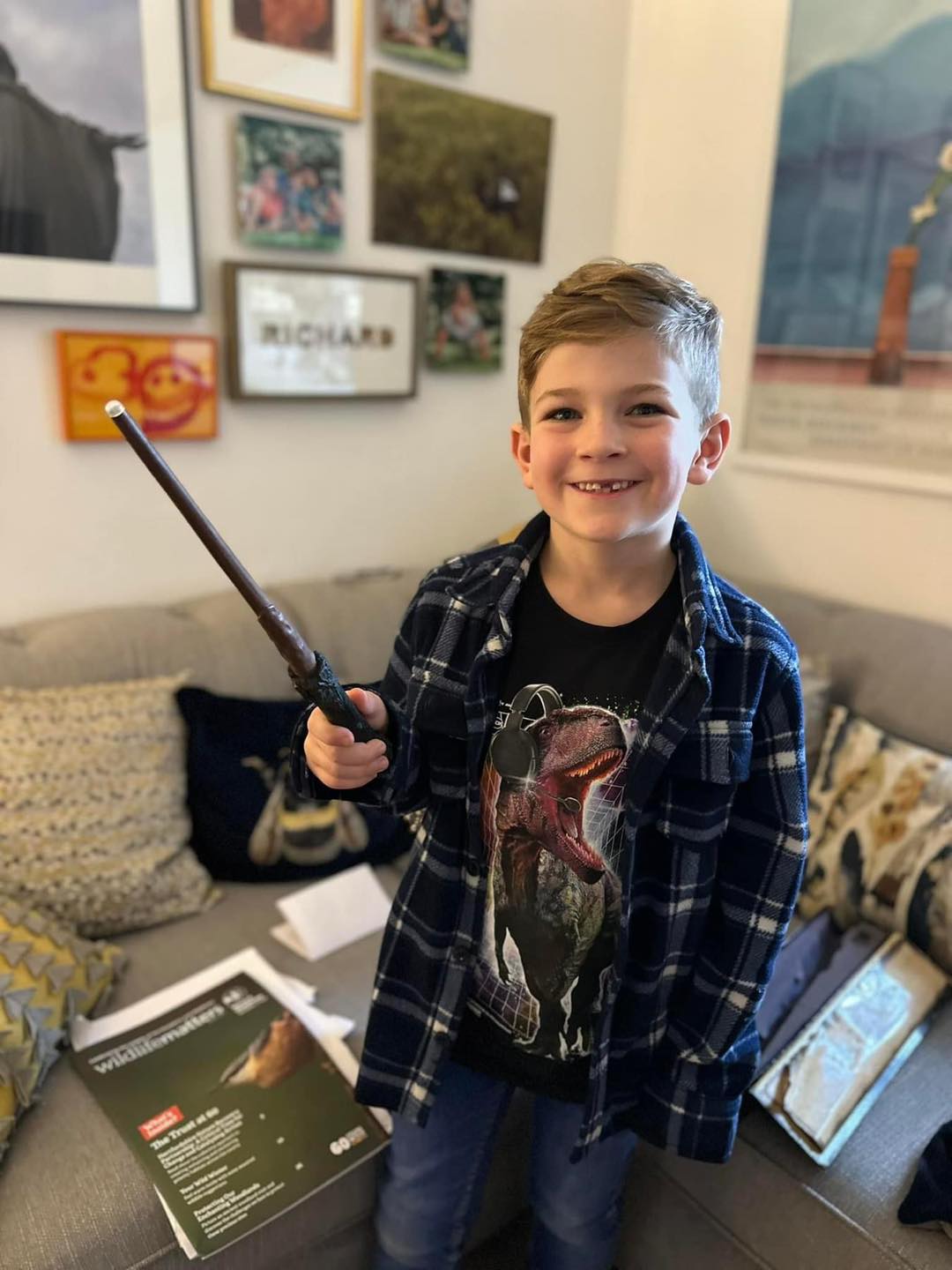 Boy with wand in his hand 