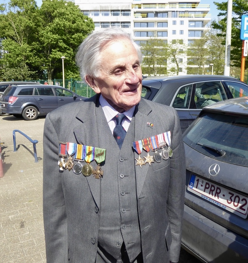 Captain Godal wearing his Royal Navy medals