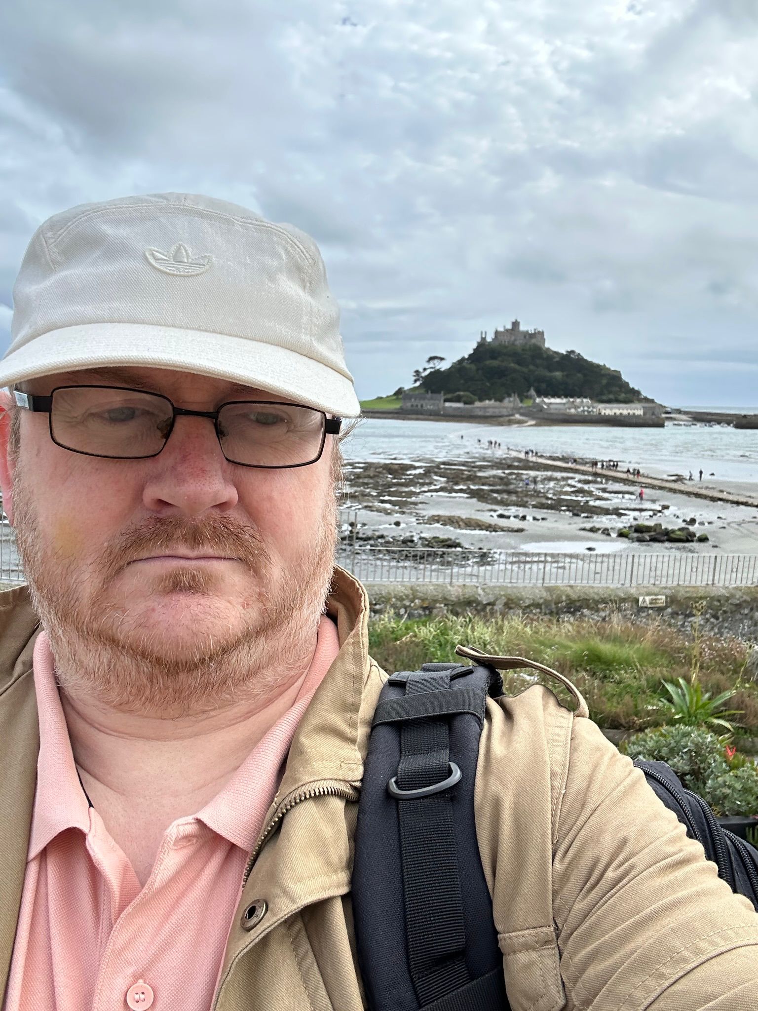 A man taking a photo in nature