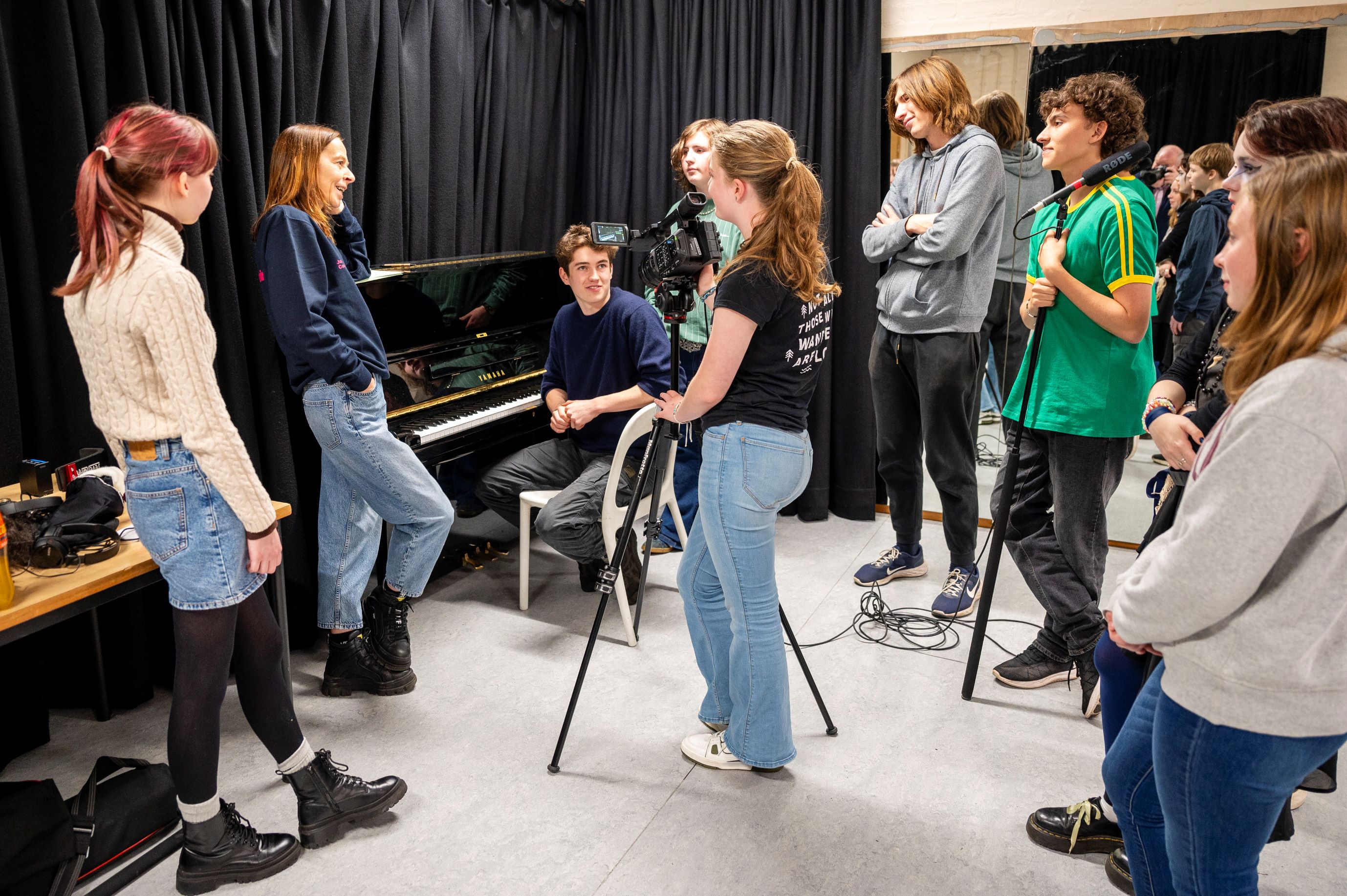 Kate Dickie meets students