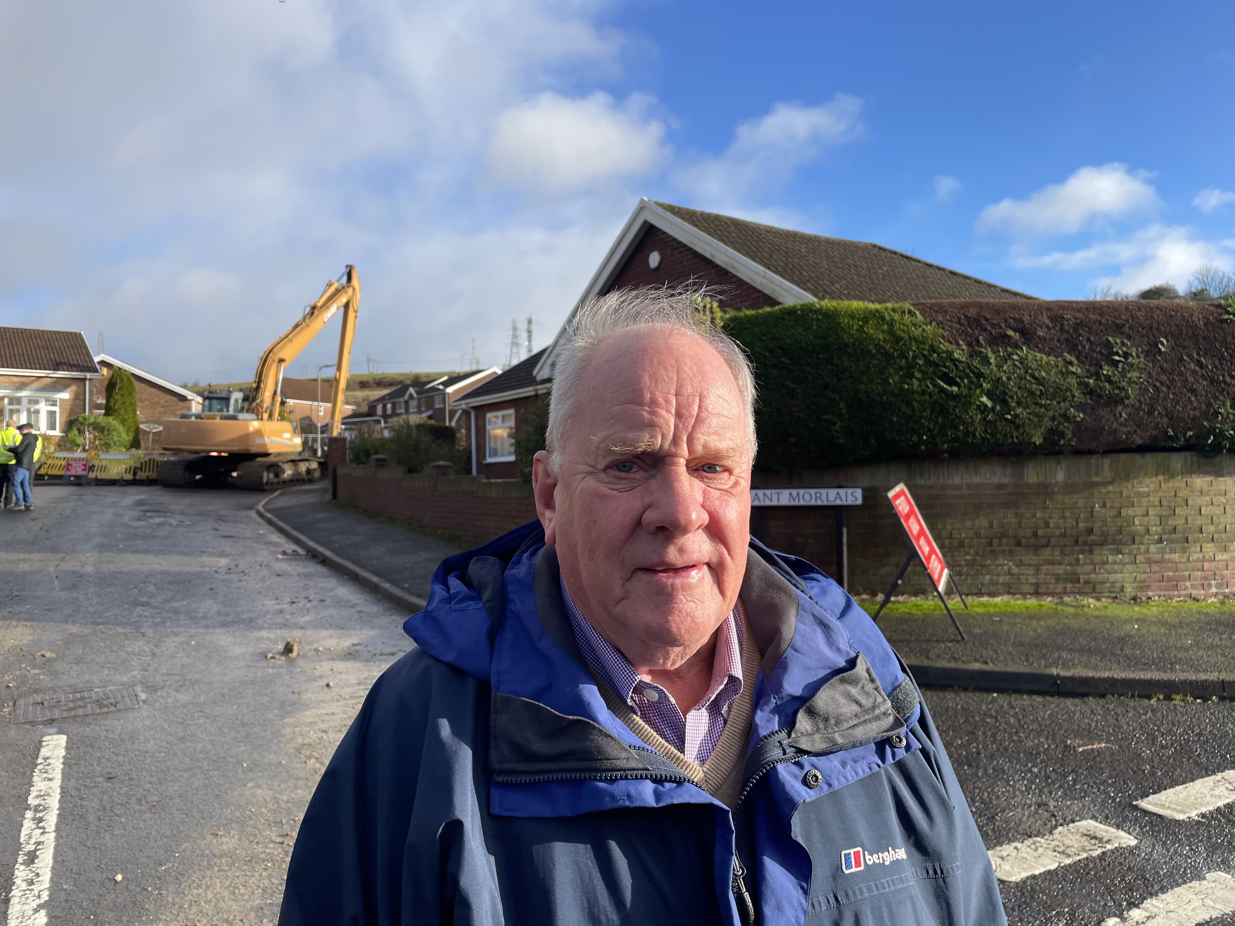 John Richard came home to find a sinkhole had appeared outside his home