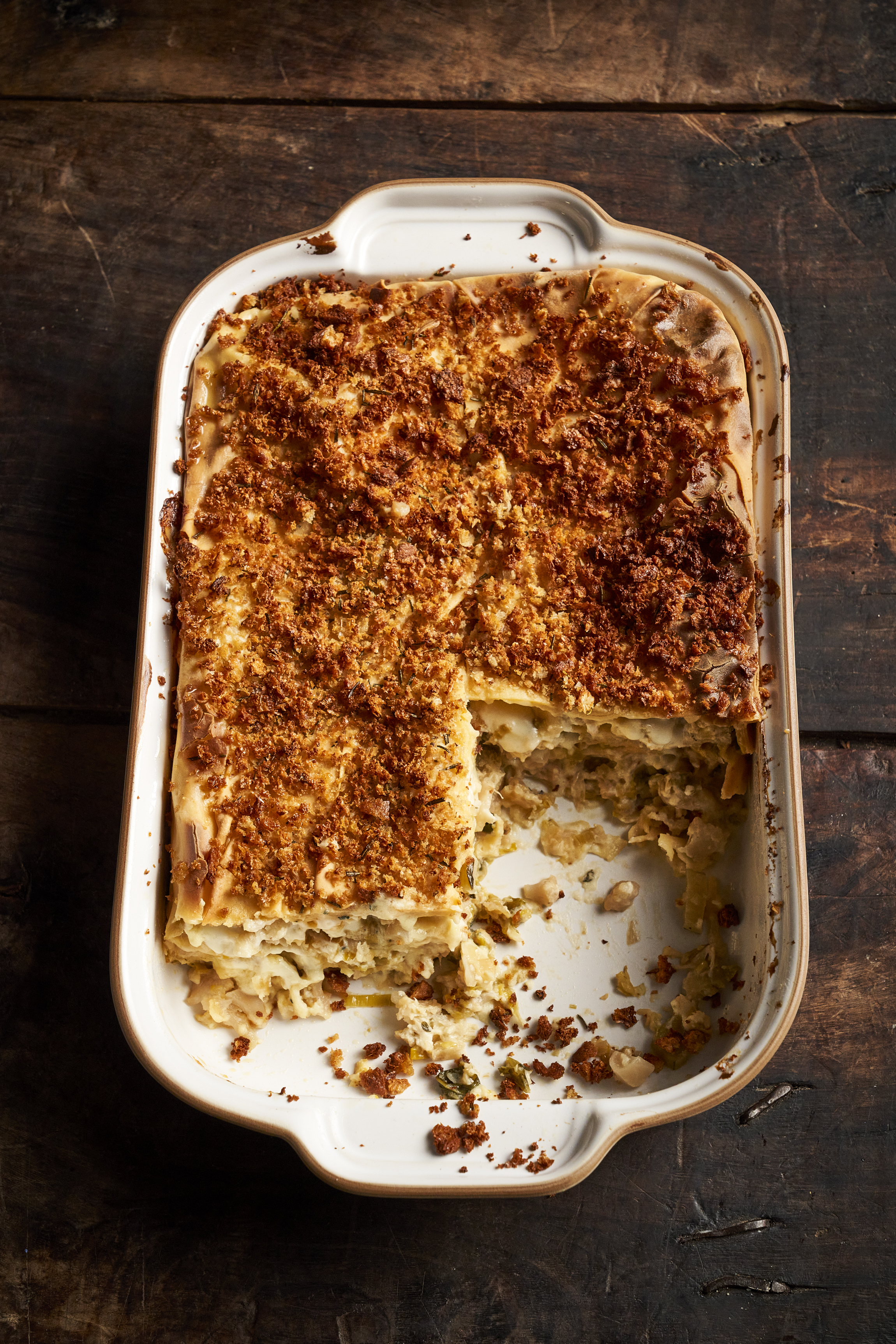 Cauliflower cheese lasagne