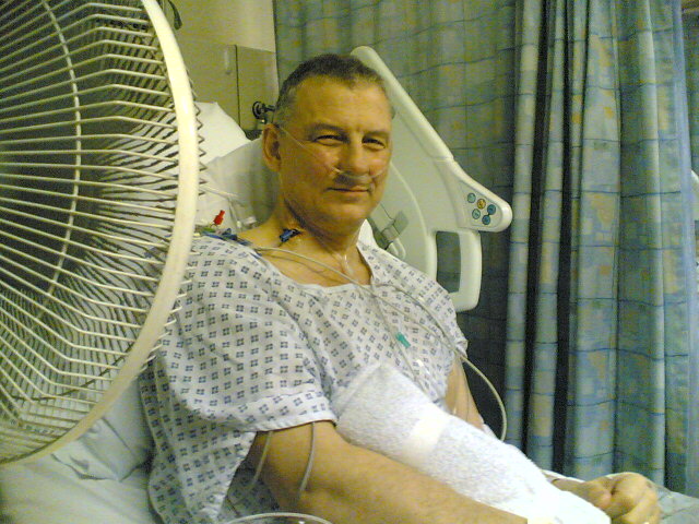 Greg Hutton having his heart valve replaced at the Royal Brompton Hospital