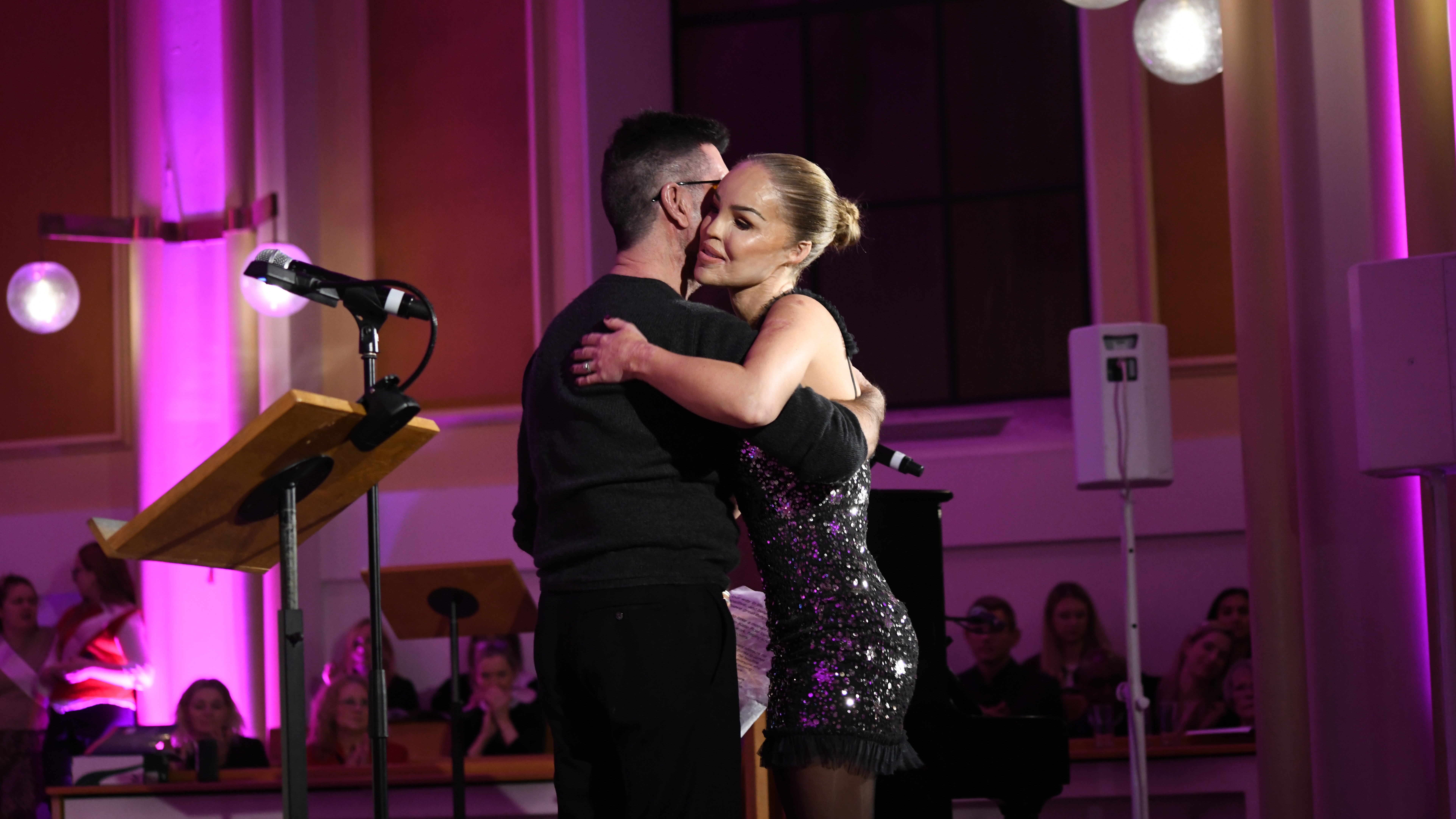 Katie Piper and Simon Cowell at the third annual Katie Piper Foundation Carol Concert 