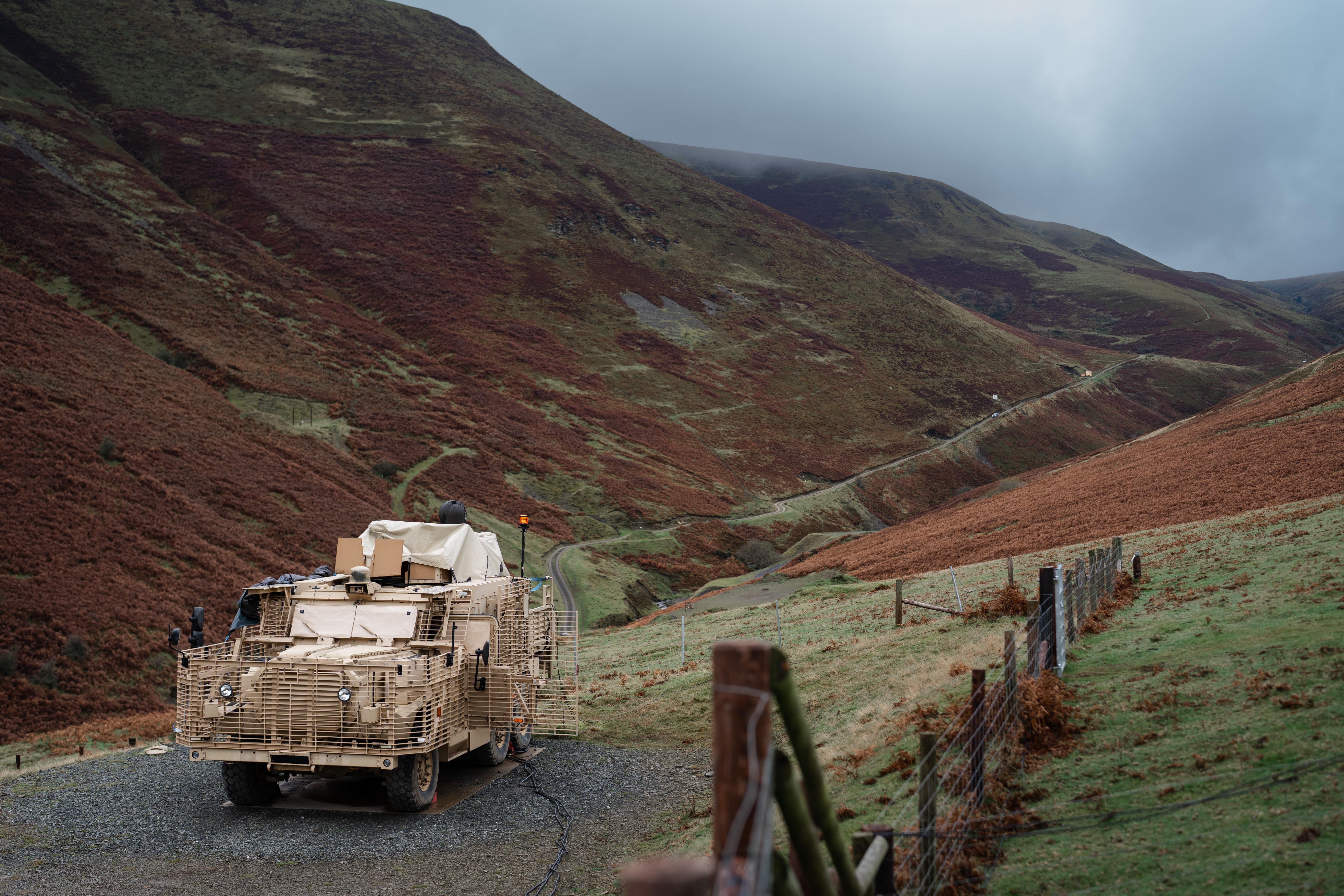 A Wolfhound vehicle in the countryside