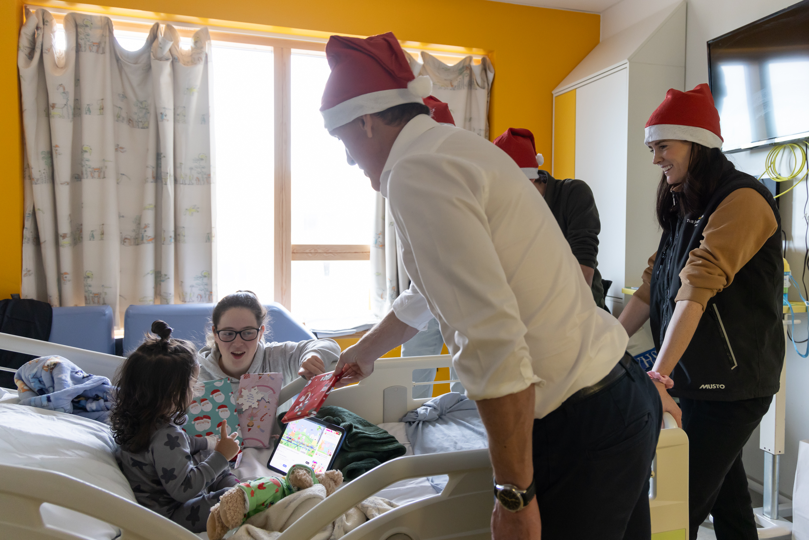 Riders gave out gifts to children at Alder Hey