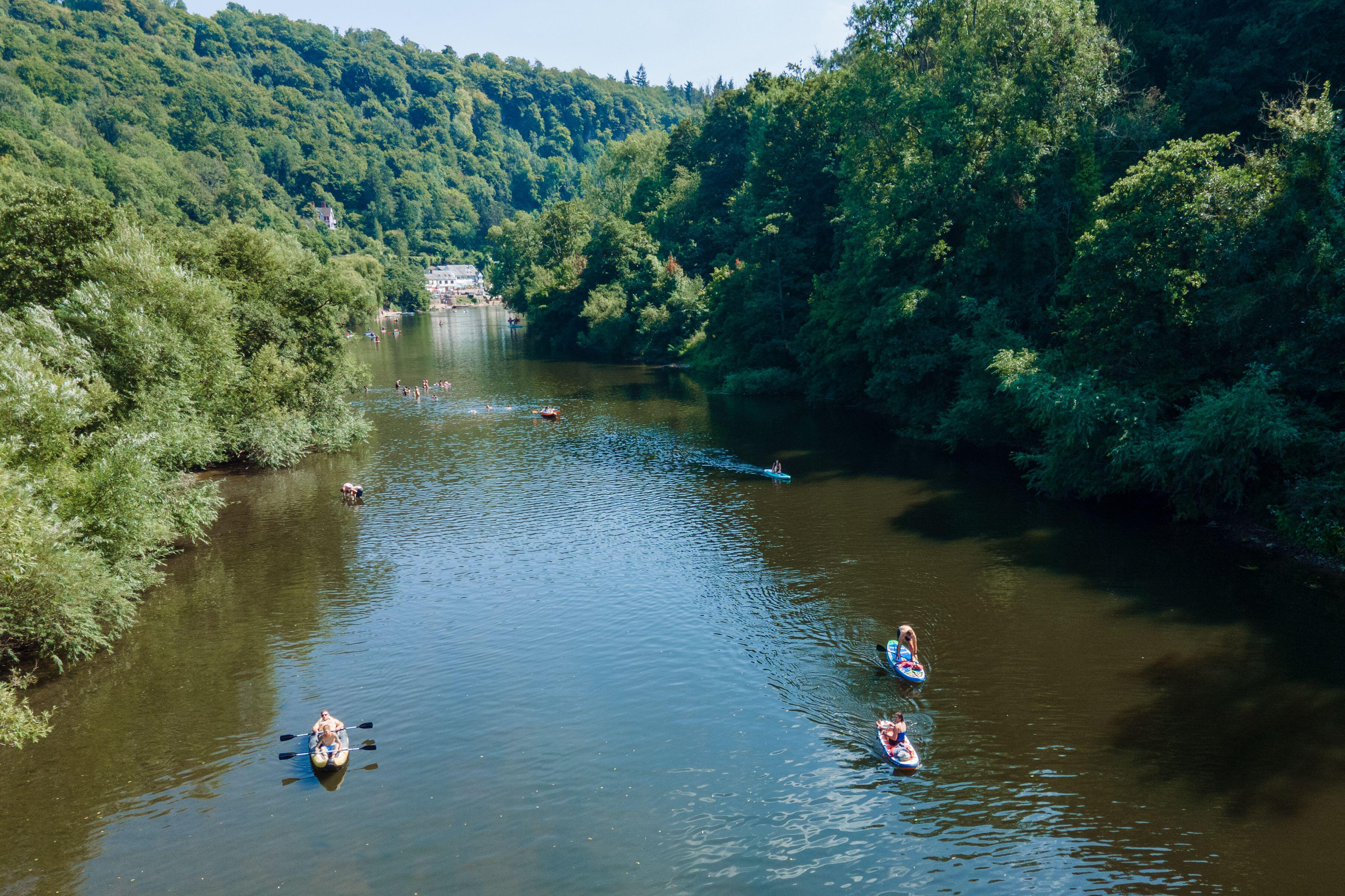 River Wye flowing between tree-lined hills