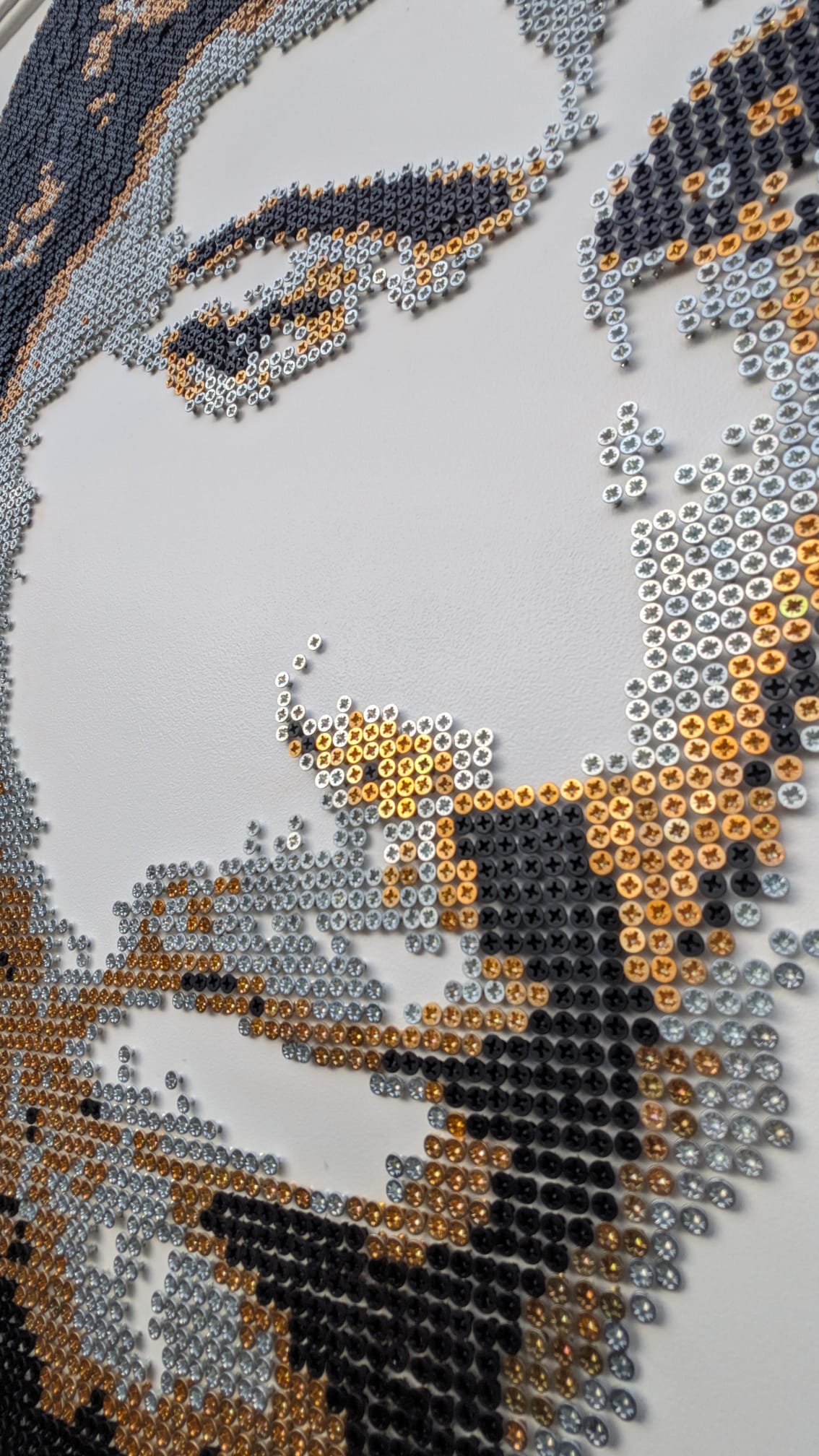 Close-up of screw art 