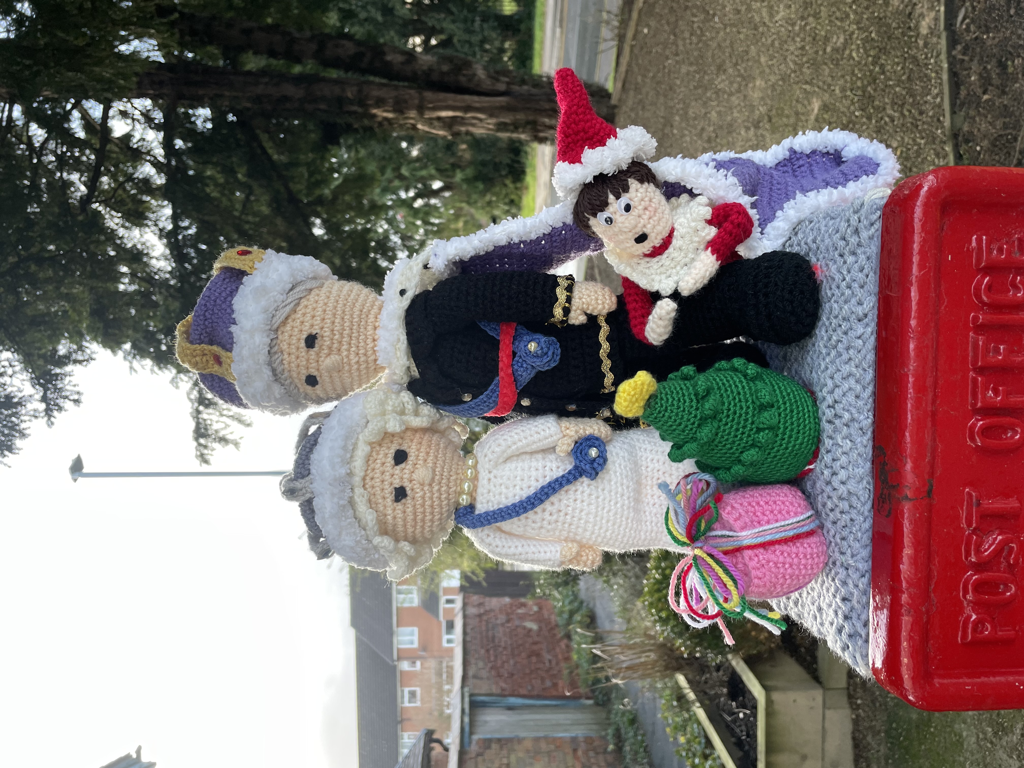 Crocheted figures together 