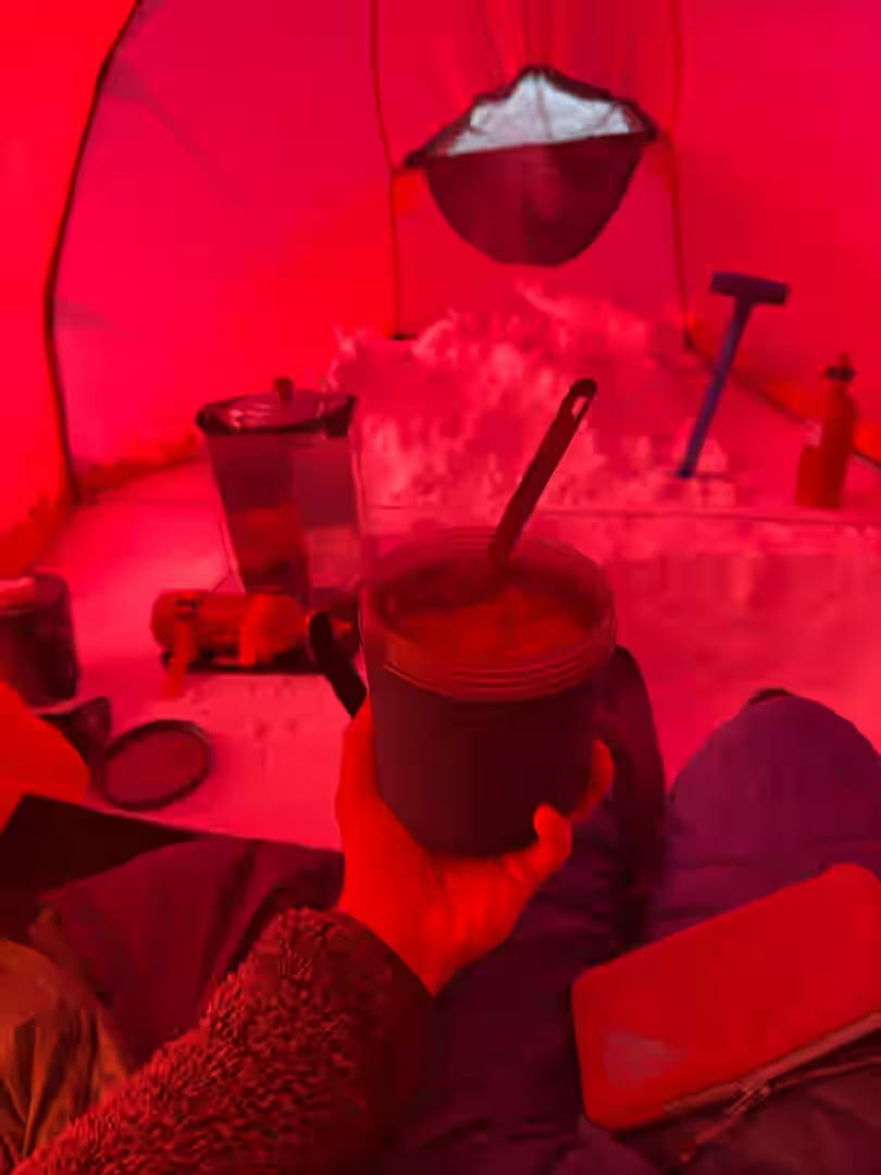 Inside Jonny Huntington's tent