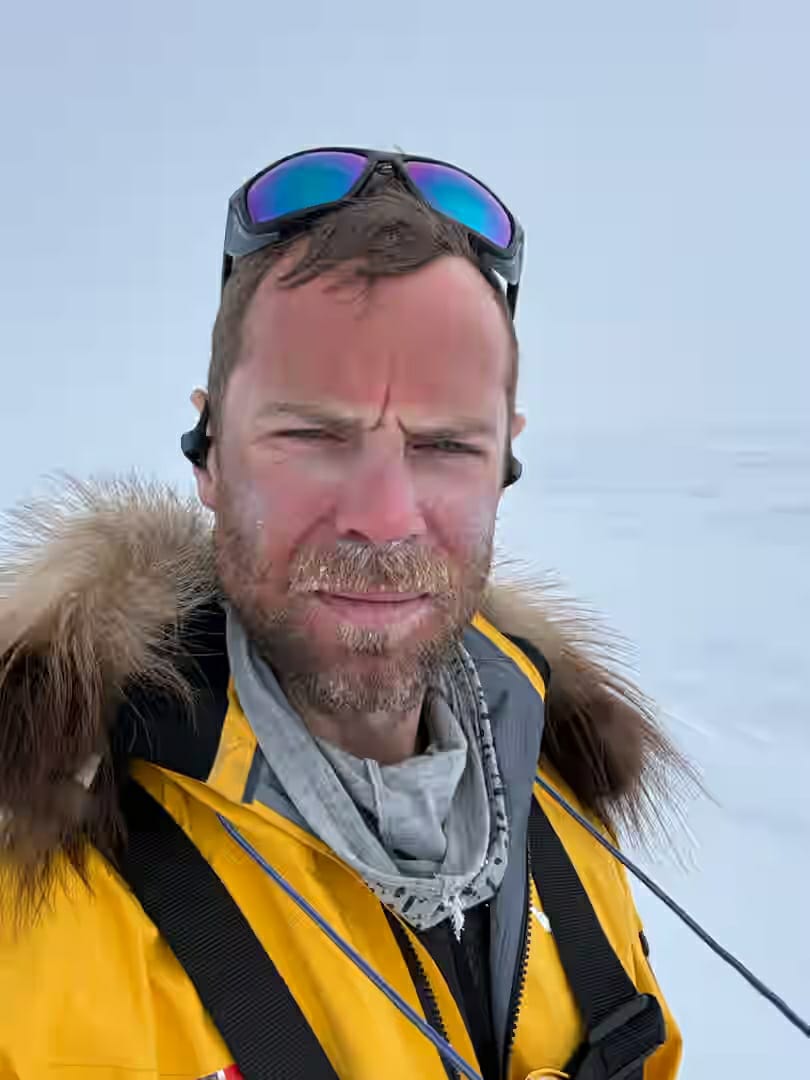 A man in Antarctica