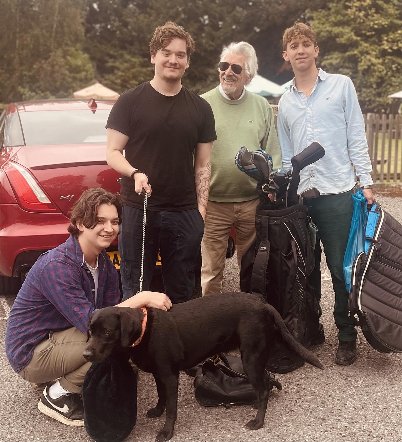 Laurence Holloway with his grandsons (Supplied by the family)