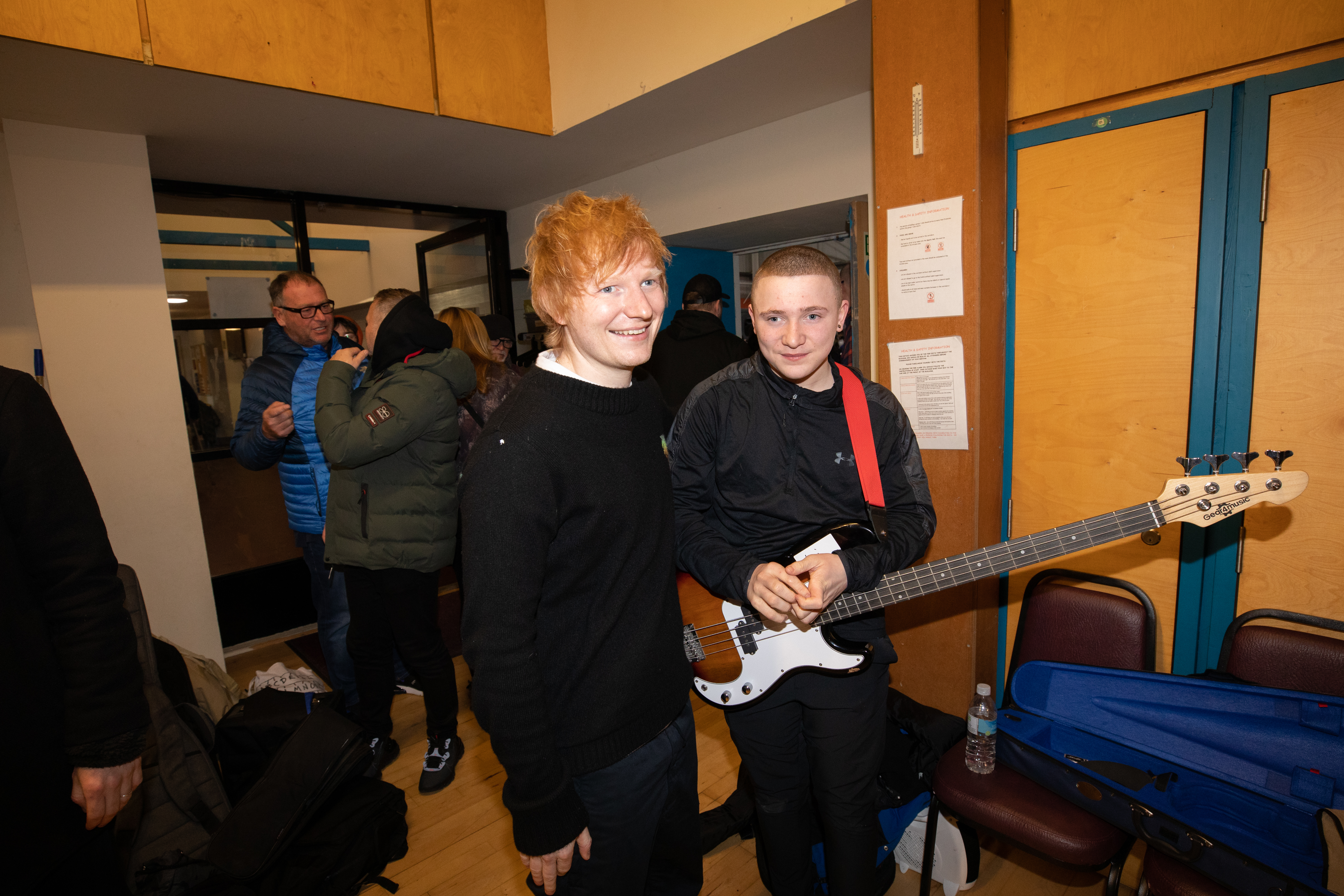 Ed Sheeran and pupil