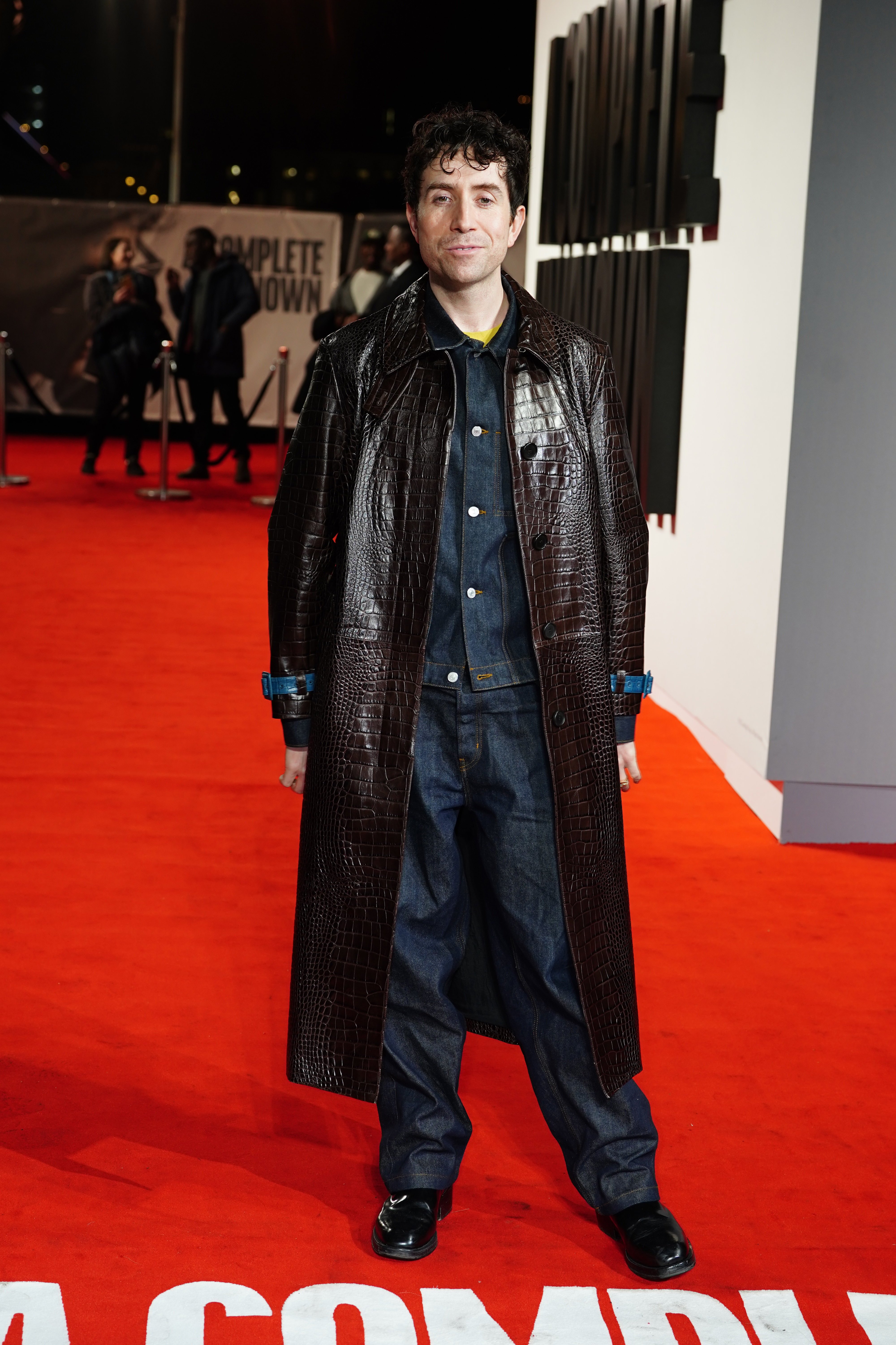 Nick Grimshaw on the red carpet for A Complete Unknown