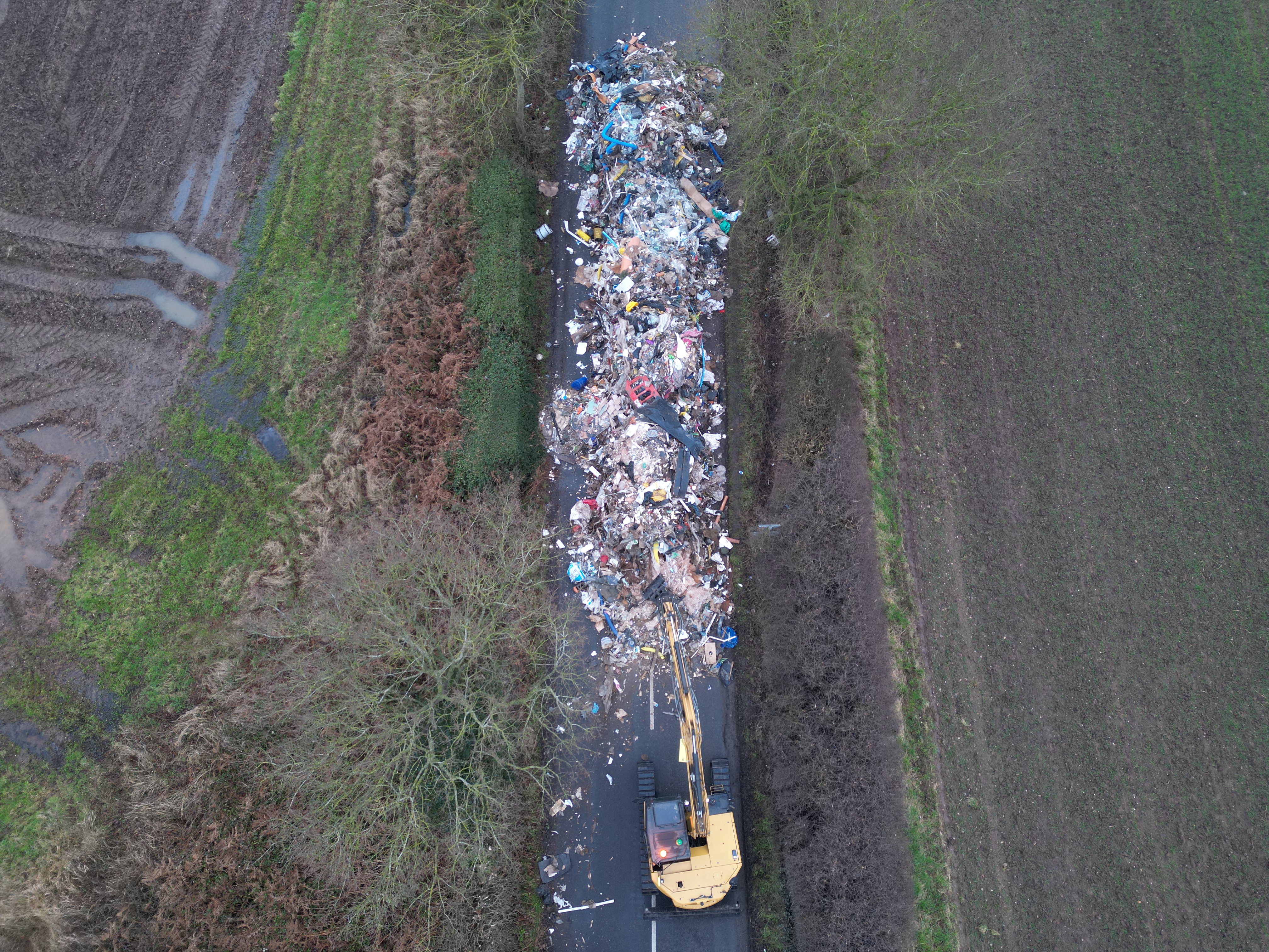 Flytipping near Lichfield