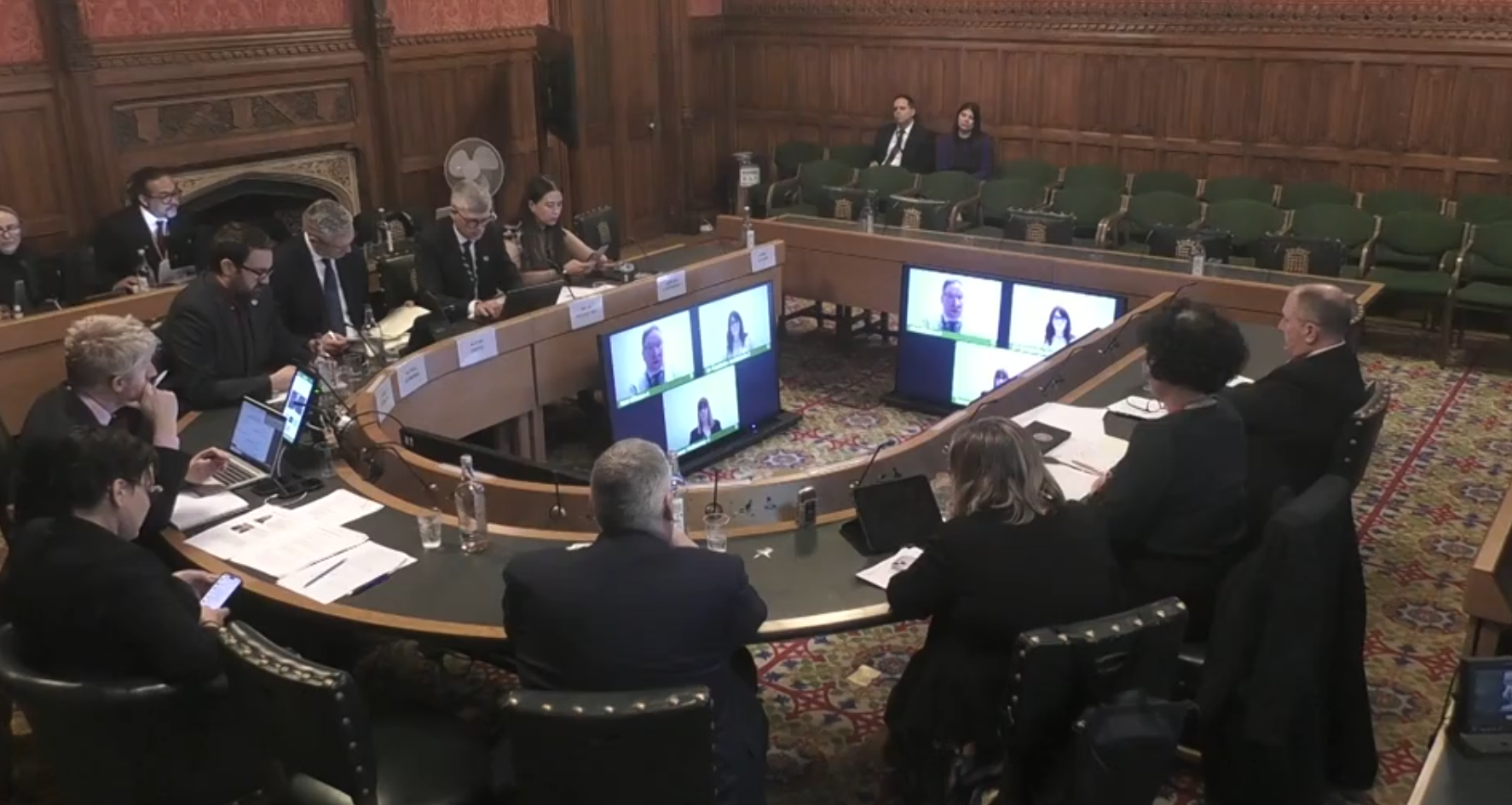 Stormont Finance Minister Caoimhe Archibald appears before the Northern Ireland Affairs Committee via video link