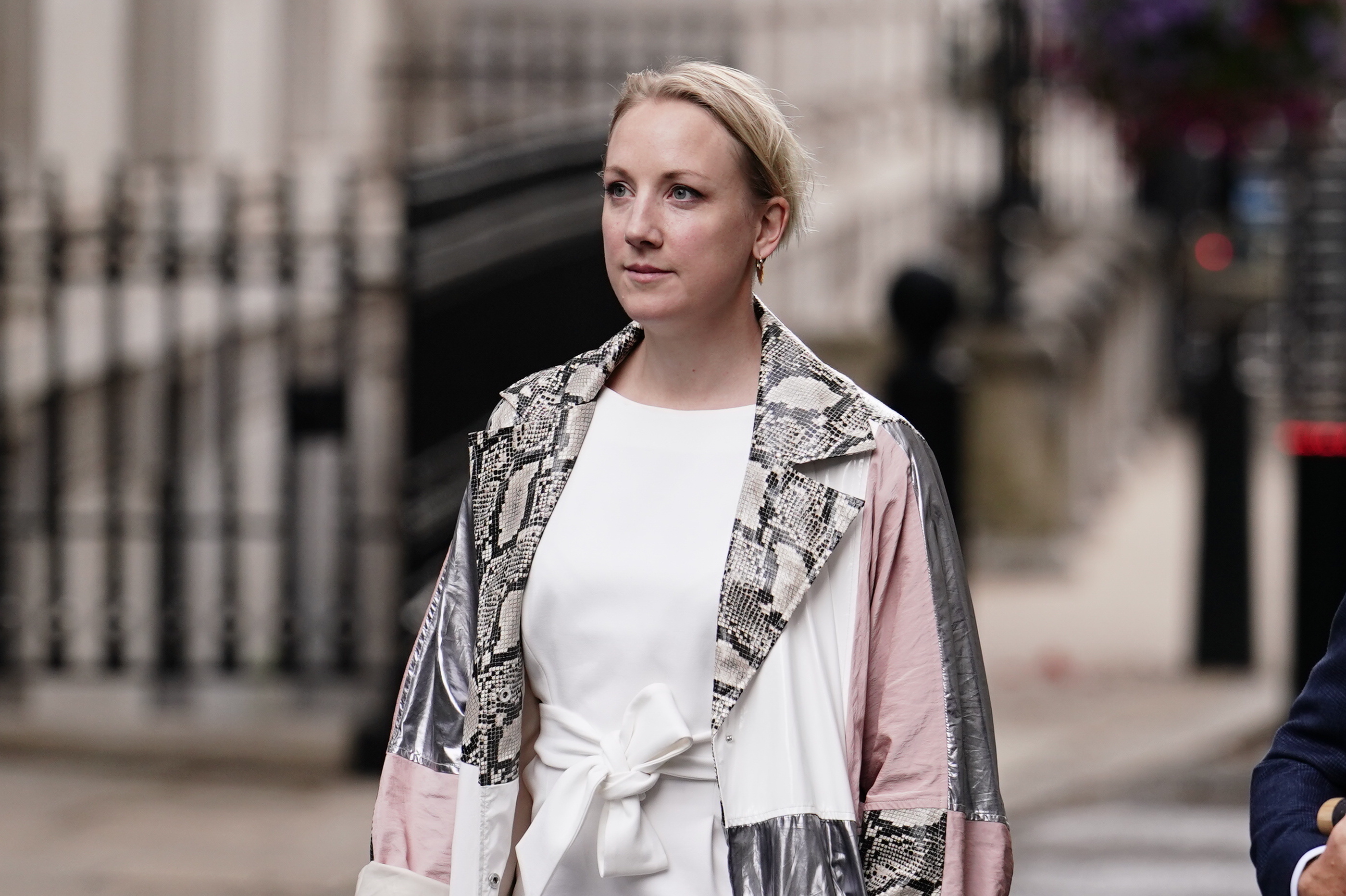 New Climate Change Committee chief executive Emma Pinchbeck walks along the street