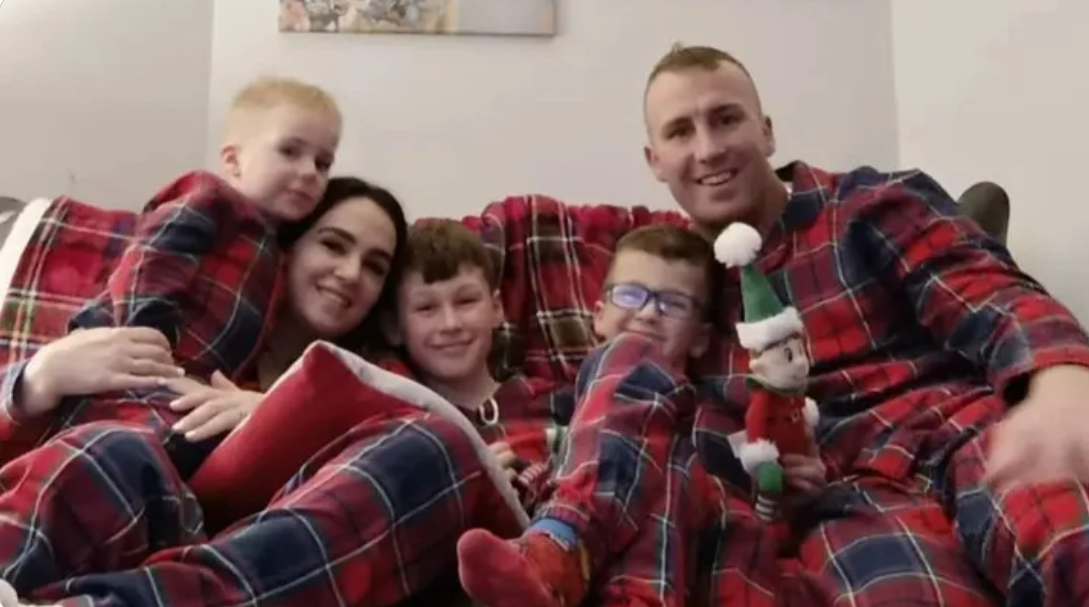 A family at Christmas