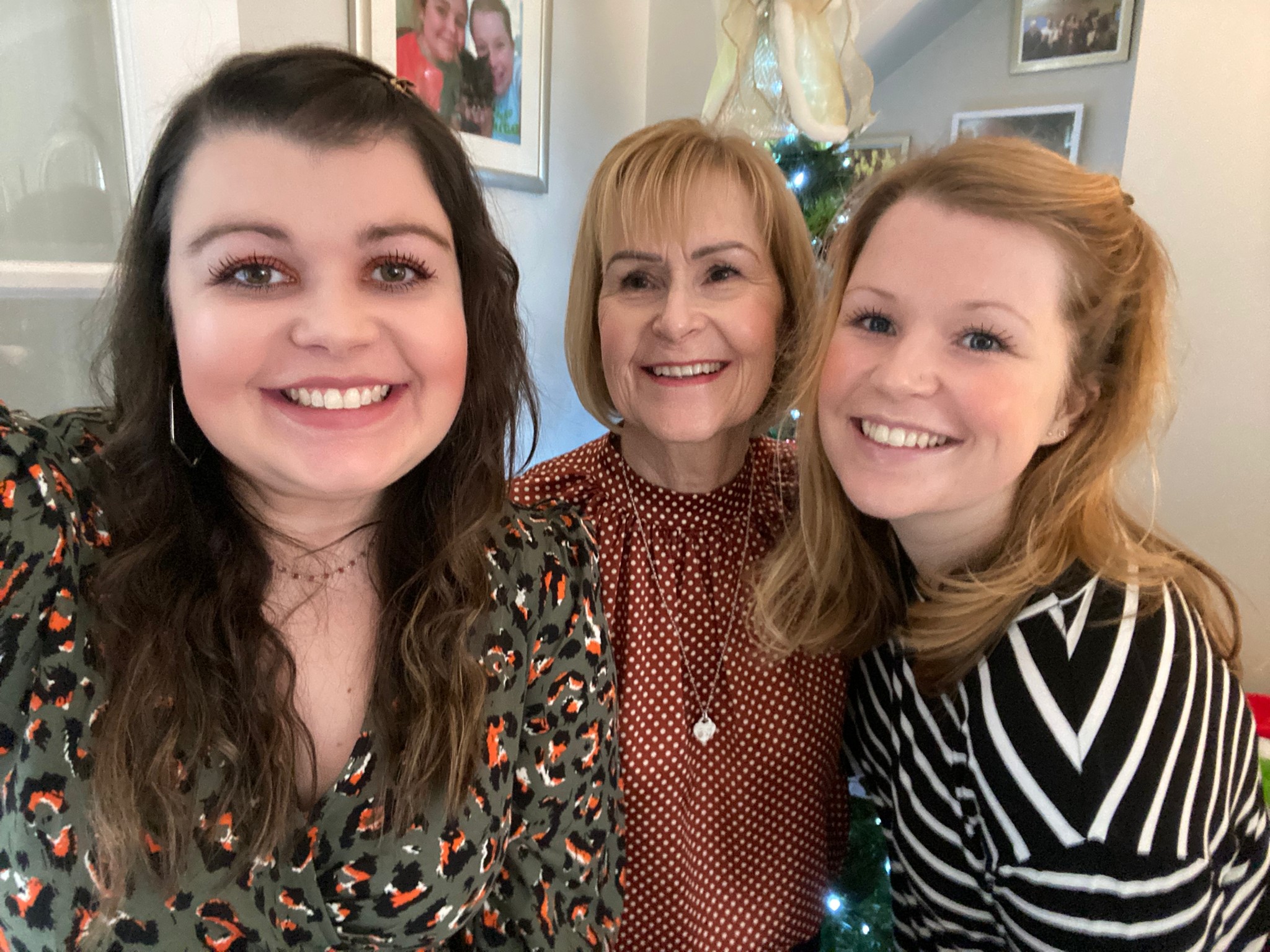 Dena Collins (left), with her mother Irene Collins (middle) and sister Clare Collins (right)