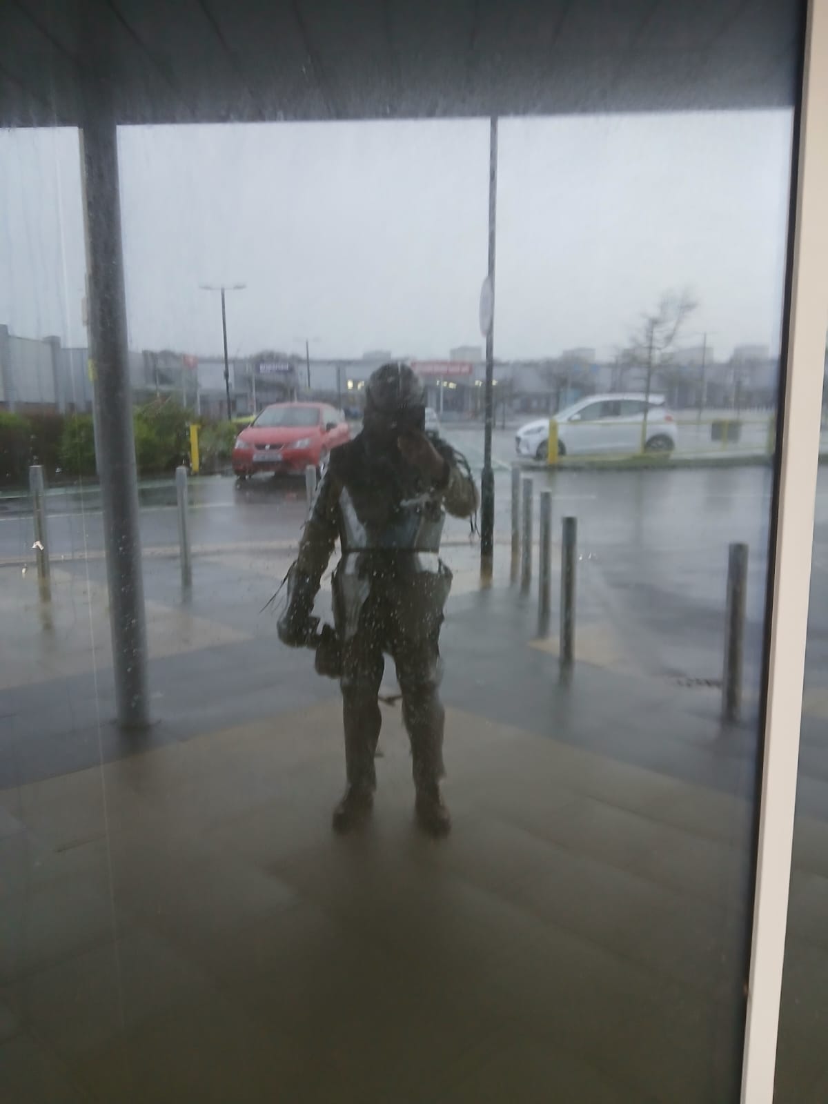 Callum Maclean in full armour