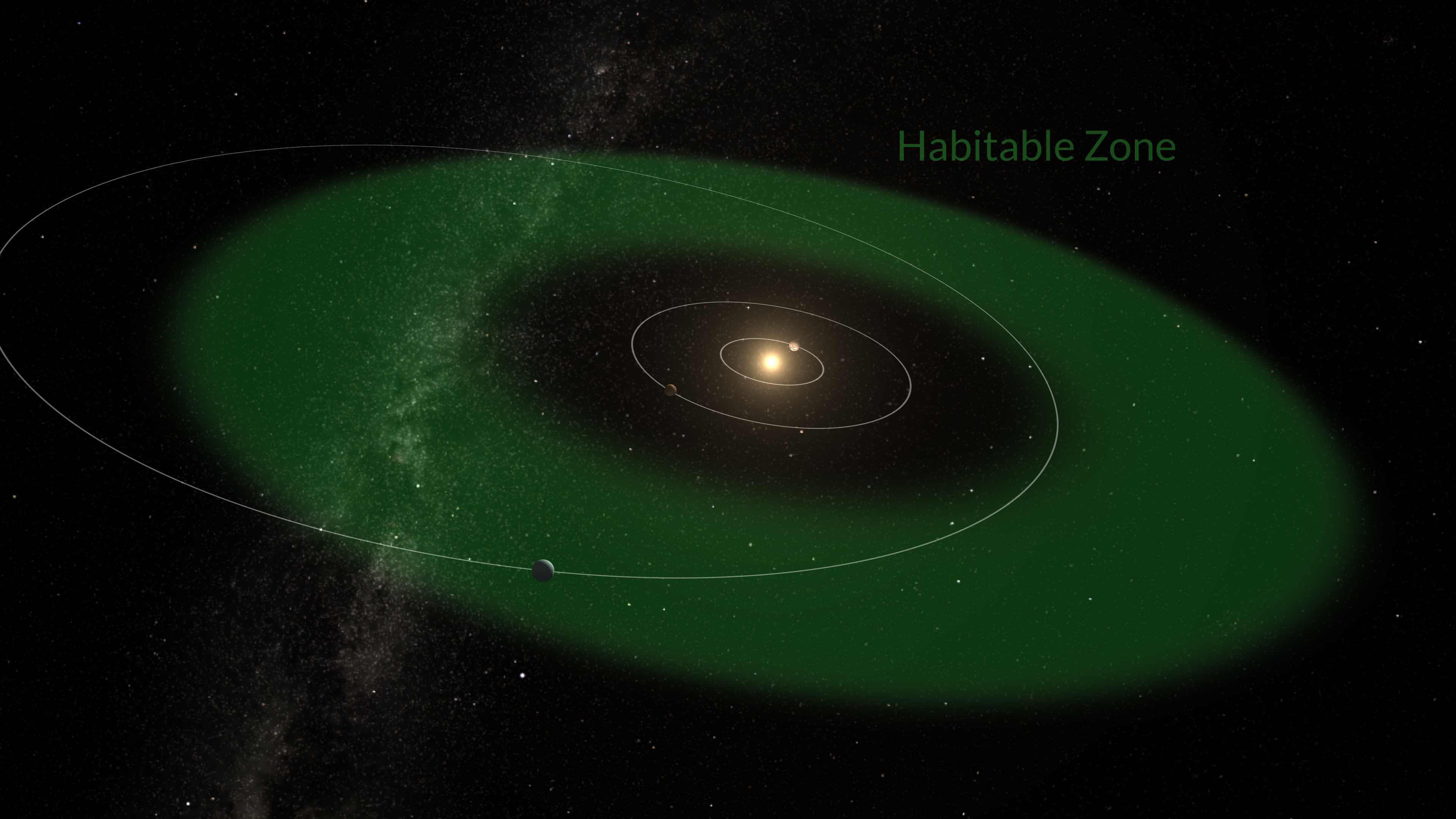 An artist's impression of the HD 20794 d orbiting star