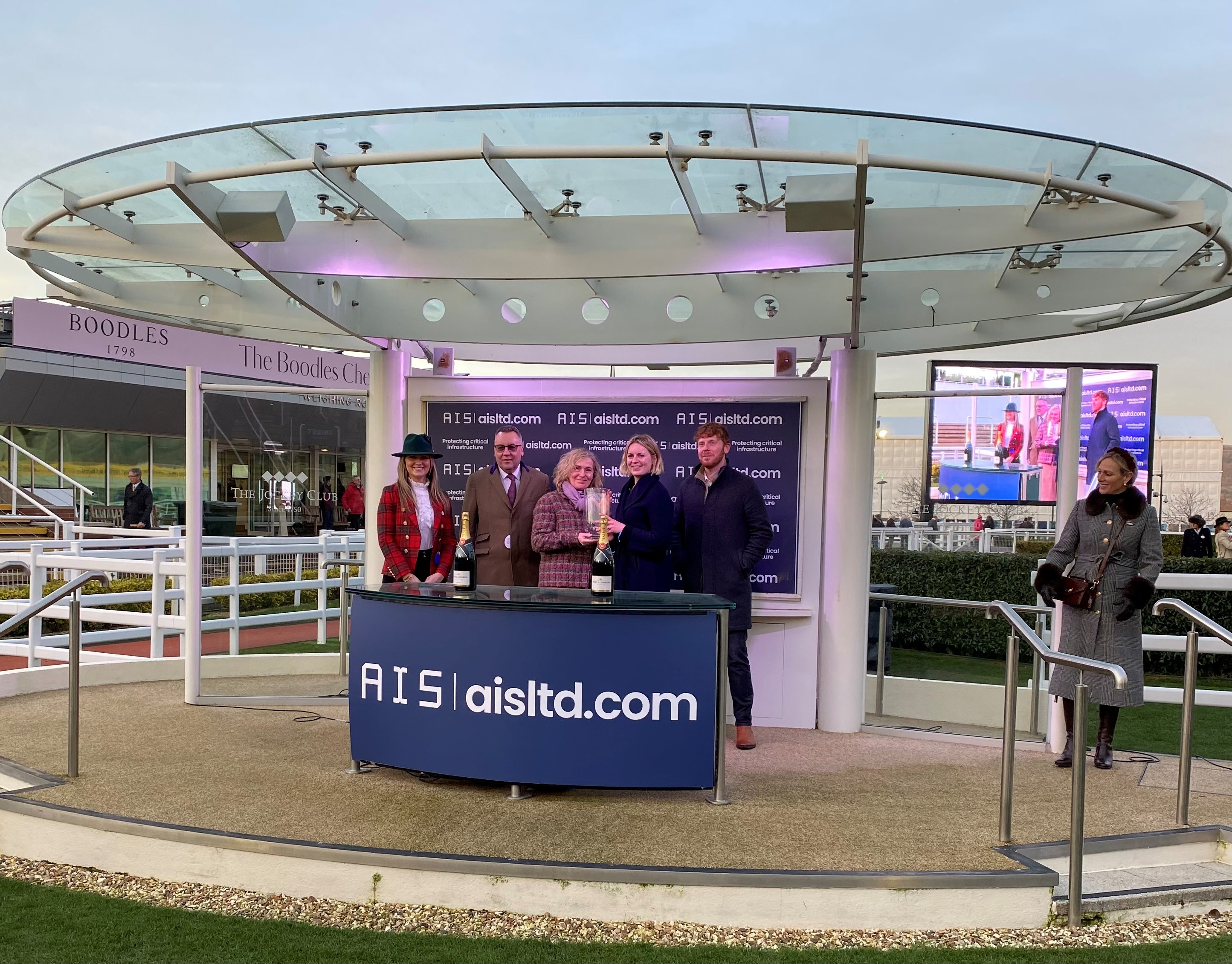 The Megsons receive their prize at Cheltenham