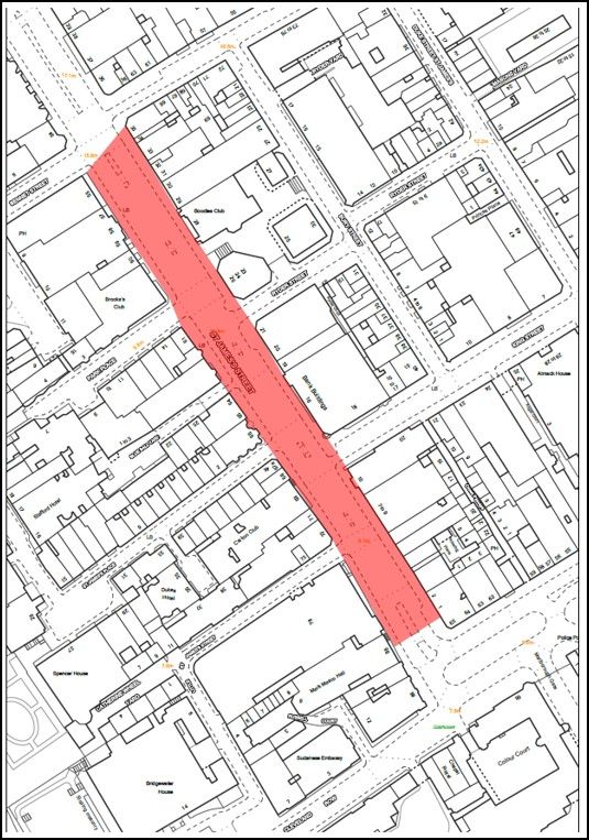 Anyone taking part in the Stand Up To Racism march must form up in the area shaded in red on the map.