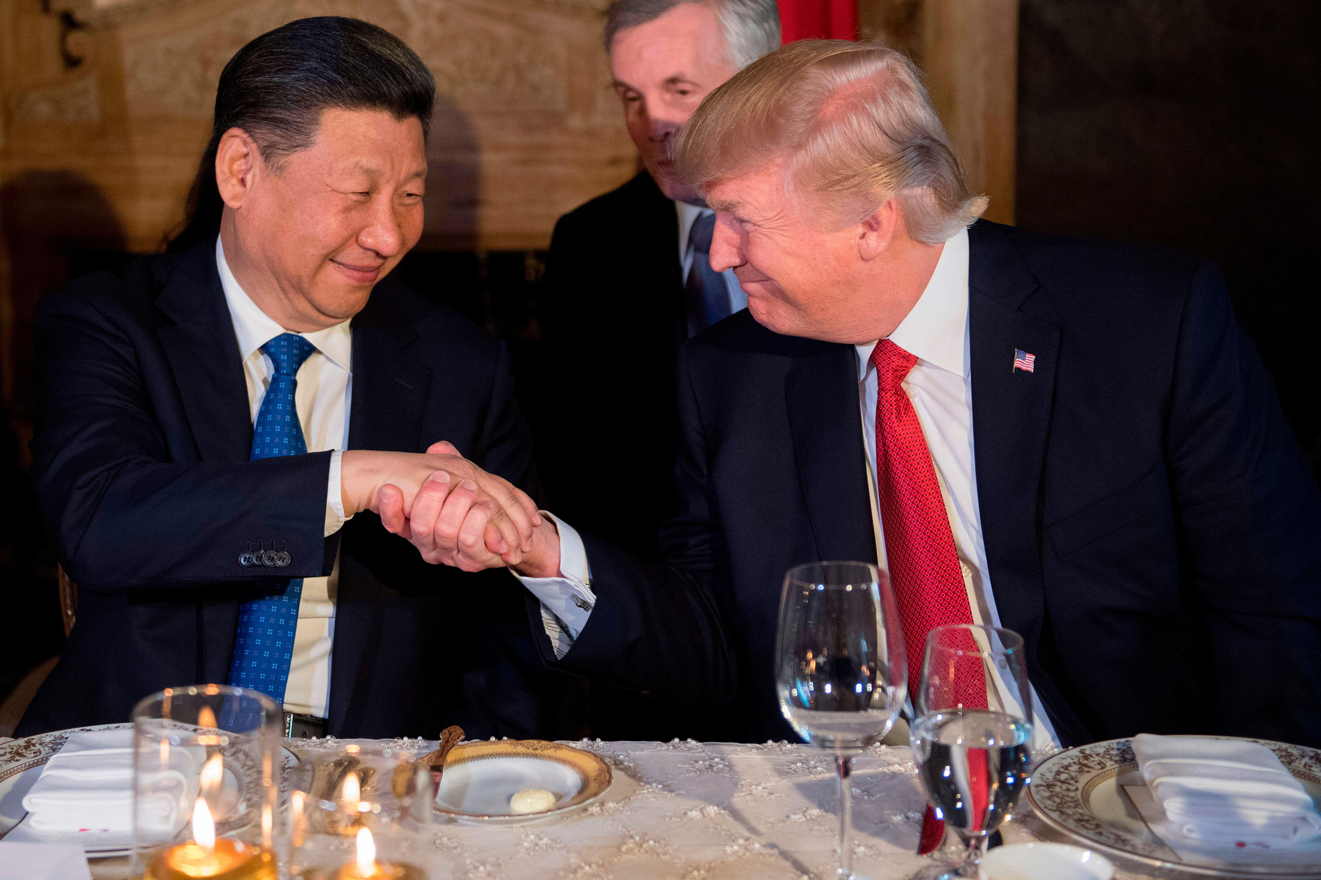 Donald Trump with Chinese President Xi Jinping